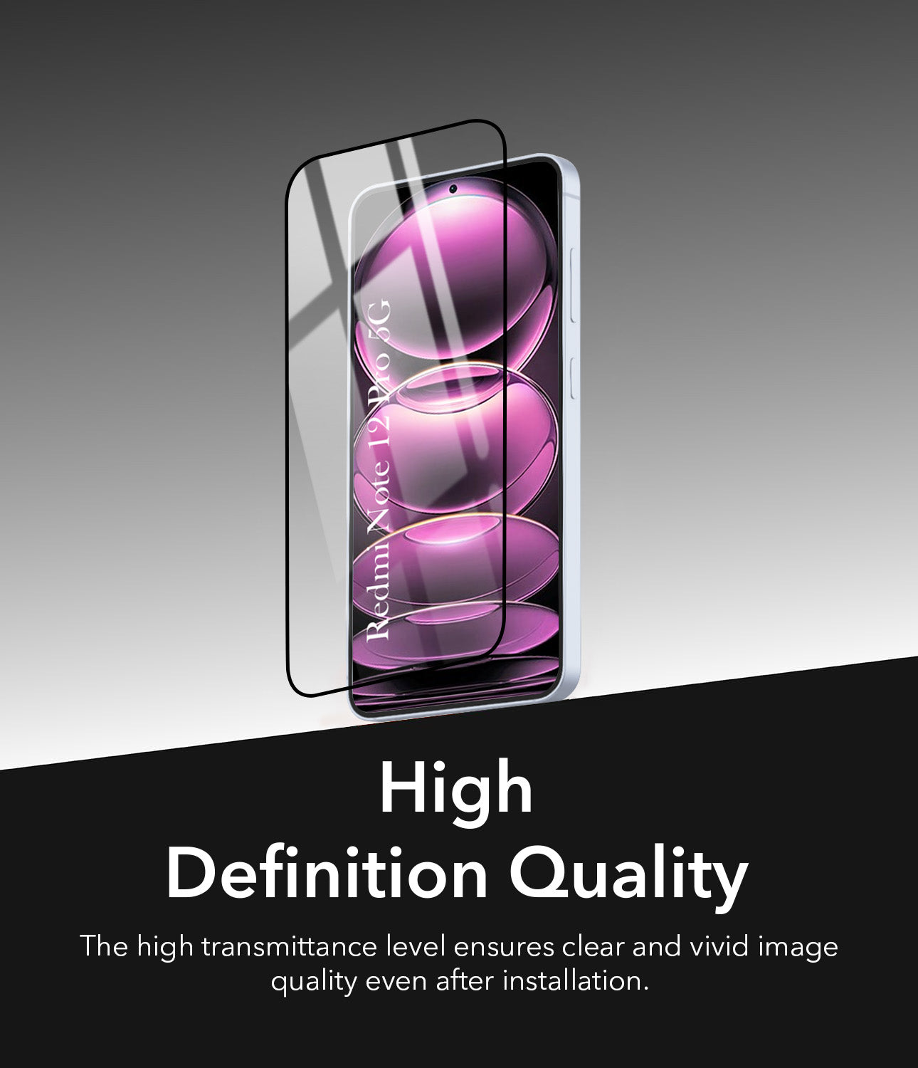 Tempered Glass For Redmi Note 12 Pro 5G Military-Grade Gorilla Screen Protector With Installation Kit | Shatterproof, Full Coverage, HD Clear, Scratch Resistant (Pack of 1)