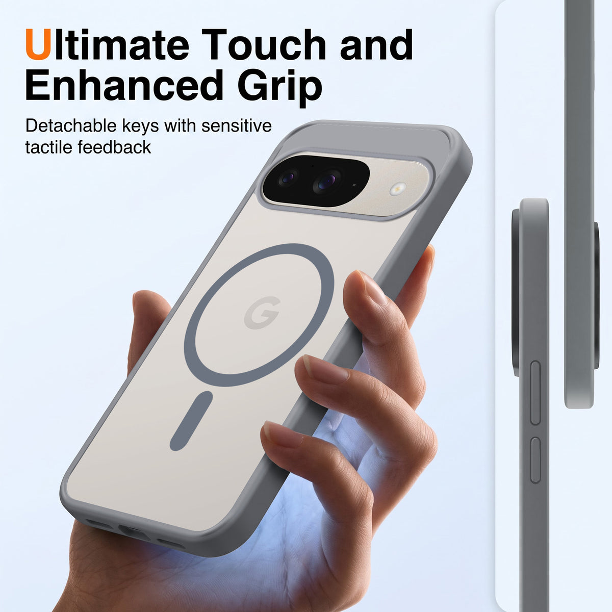 For Google Pixel 9 Matte Finish Back Case Cover (MagSafe Compatible | Translucent Soft Touch | Slim and Unbreakable)