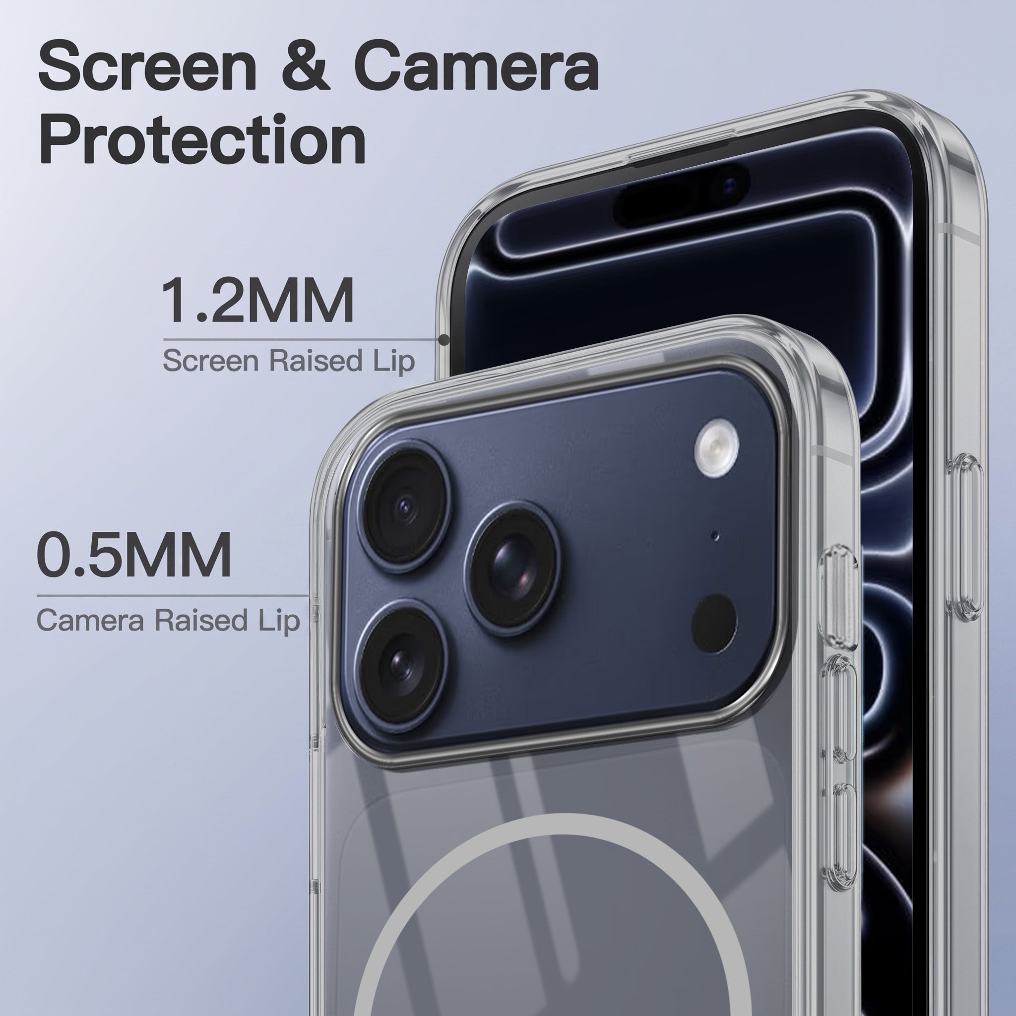 For Apple iPhone 17 Pro Back Case Cover Crystal Anti Yellow (Unbreakable PC | MagSafe Wireless Charging Support |Camera Protection Bump)