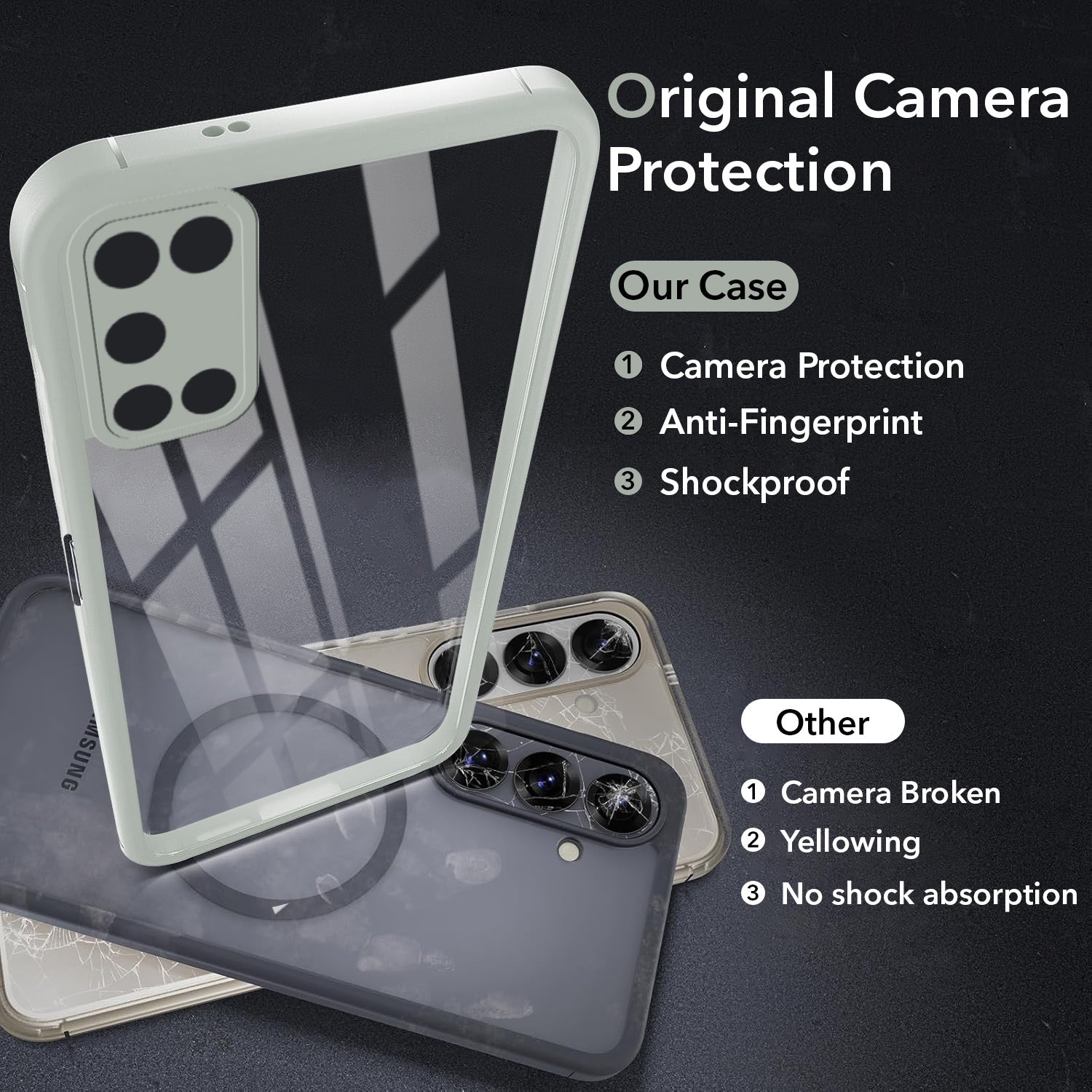 For Oppo A72 Back Cover Case Ultra-Hybrid (Lifetime Anti Yellow | Anti Scratch | Crystal Clear Shockproof)