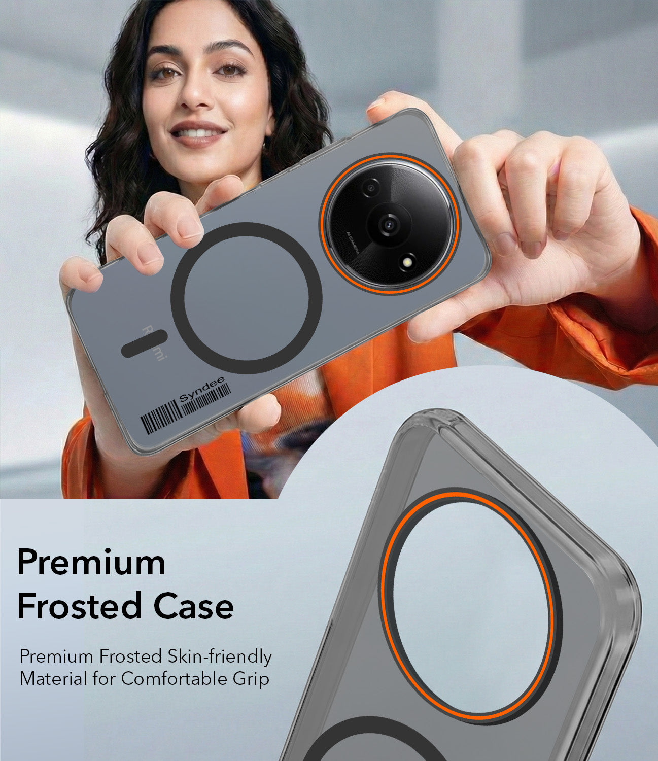 For Redmi A3 2024 | Redmi A3x Back Cover Case (Soft Touch | Camera Bump Protection | MagSafe Compatible | Matte Finish)