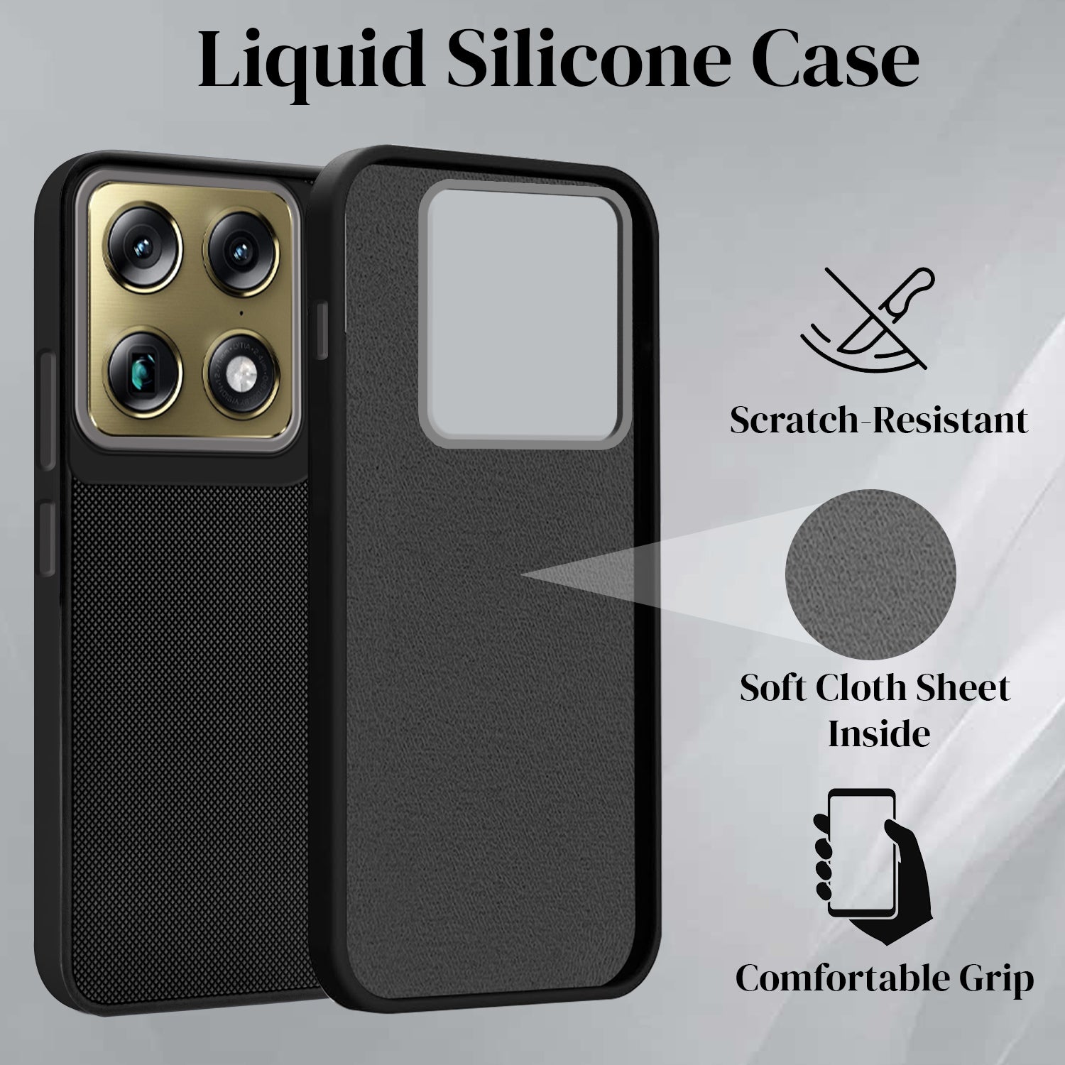 For Motorola Signature 5G Back Cover Case Rubberised (Textured Grip Design | Micro-Fiber Cloth Inside | Slim and Light Weight | Soft Touch and Feel)