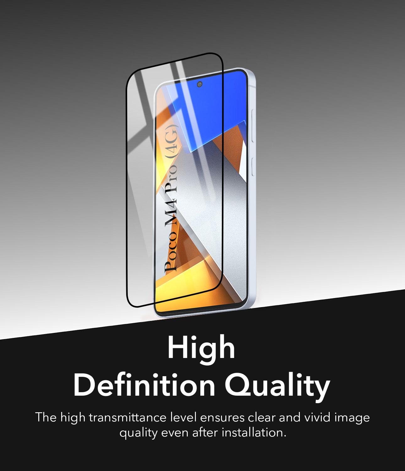 Tempered Glass For Poco M4 Pro 4G Military-Grade Gorilla Screen Protector  With Installation Kit | Shatterproof, Full Coverage, HD Clear, Scratch Resistant (Pack of 1)