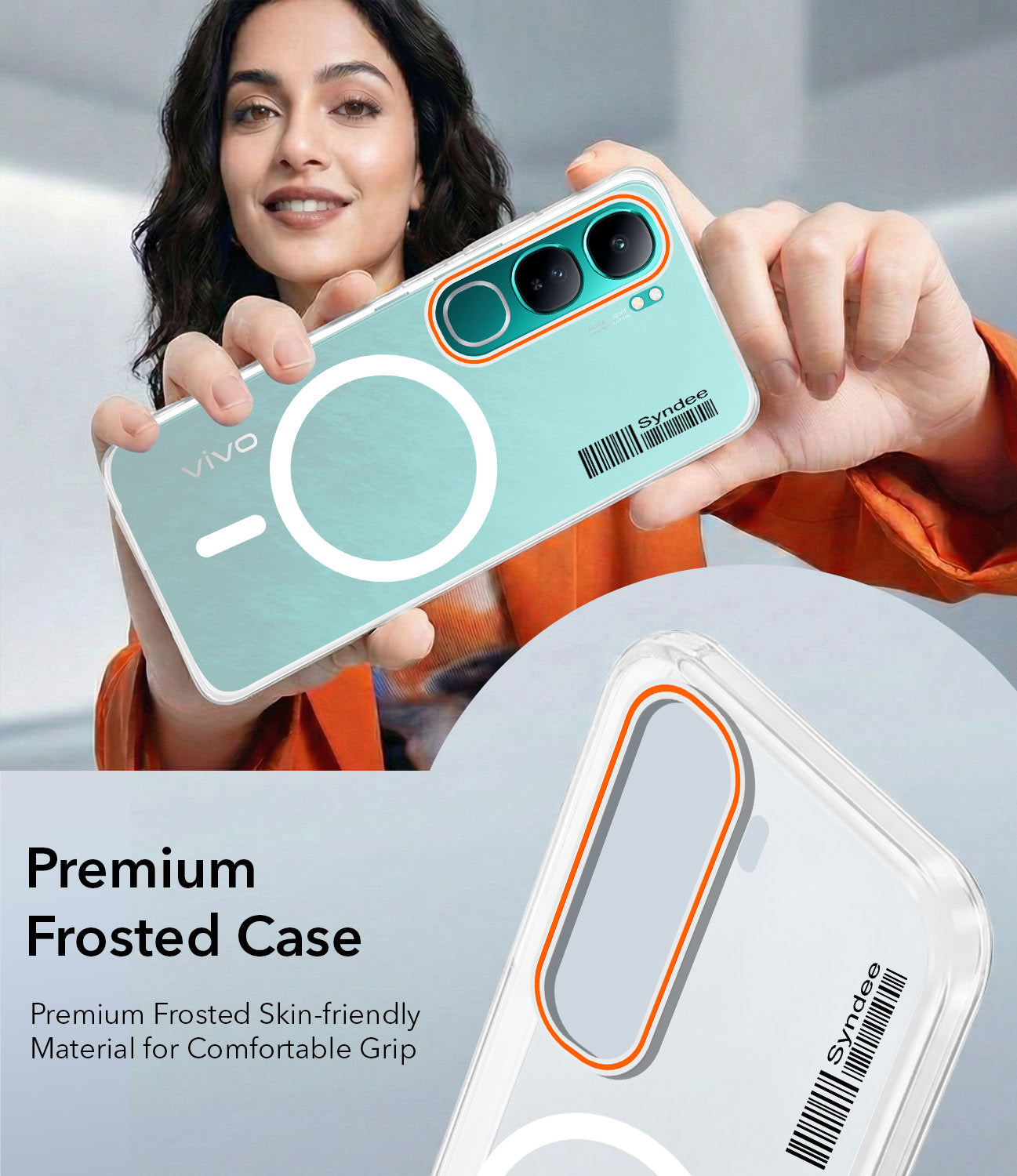 For Vivo Y300 Back Cover Case (Soft Touch | Camera Bump Protection | MagSafe Compatible | Matte Finish)