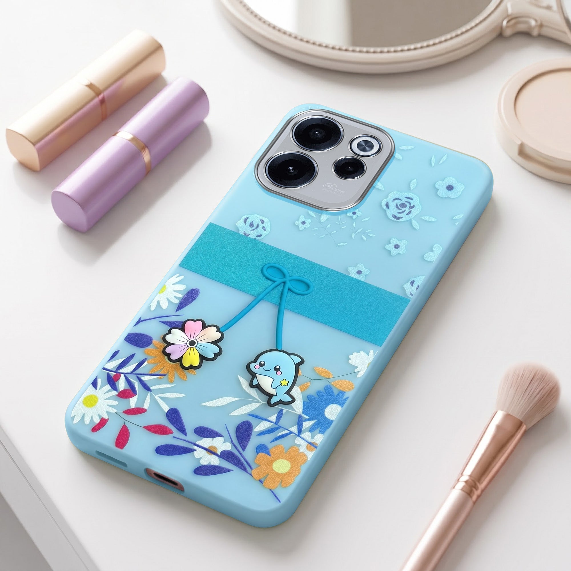 For Oppo Reno 15c Back Cover Case (3D Cute Cartoons | Hard Back Side Soft | Matte Premium Finish | HD Printing)