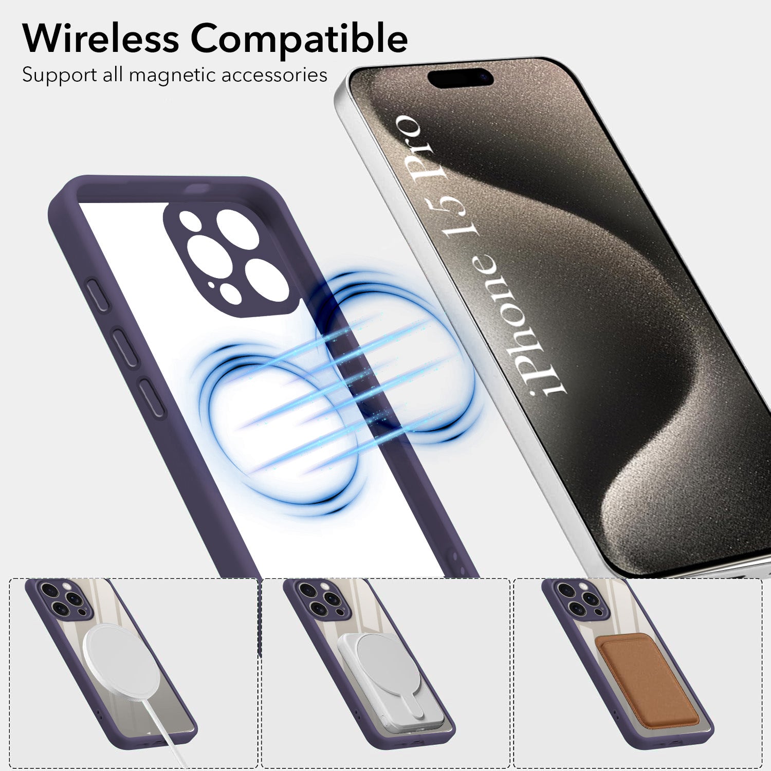 For Apple iPhone 15 Pro Back Cover Case Ultra-Hybrid (Lifetime Anti Yellow | Anti Scratch | Crystal Clear Shockproof)