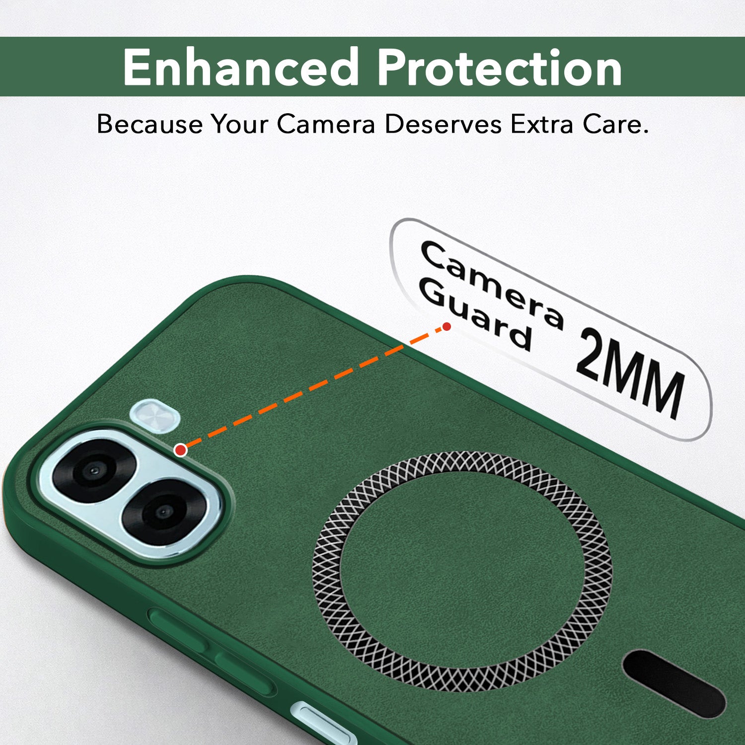 For Oppo A6X | Oppo A6S Back Cover Case Leather Finish (MagSafe Compatible Wireless Charging | Soft Touch | Camera Bump Protection)