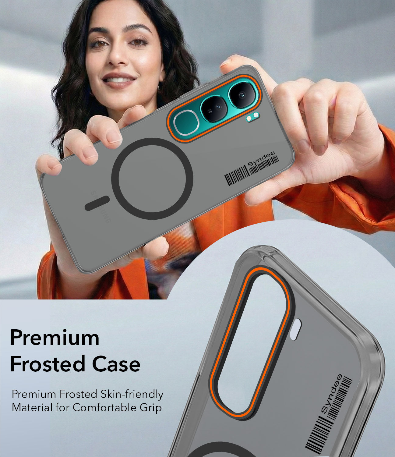 For Vivo Y300 Back Cover Case (Soft Touch | Camera Bump Protection | MagSafe Compatible | Matte Finish)