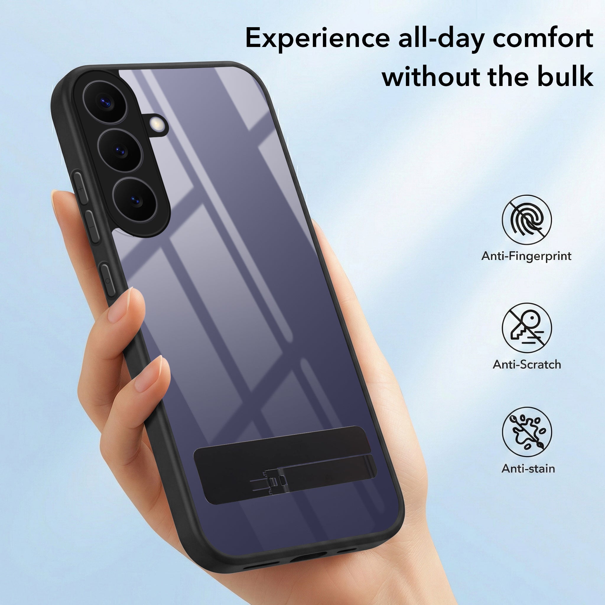 For Samsung Galaxy S26 5G Back Cover Case (Built-in Stand | Lifetime Anti Yellow | Kickstand Shockproof | Camera Protection | MagSafe Compatible)