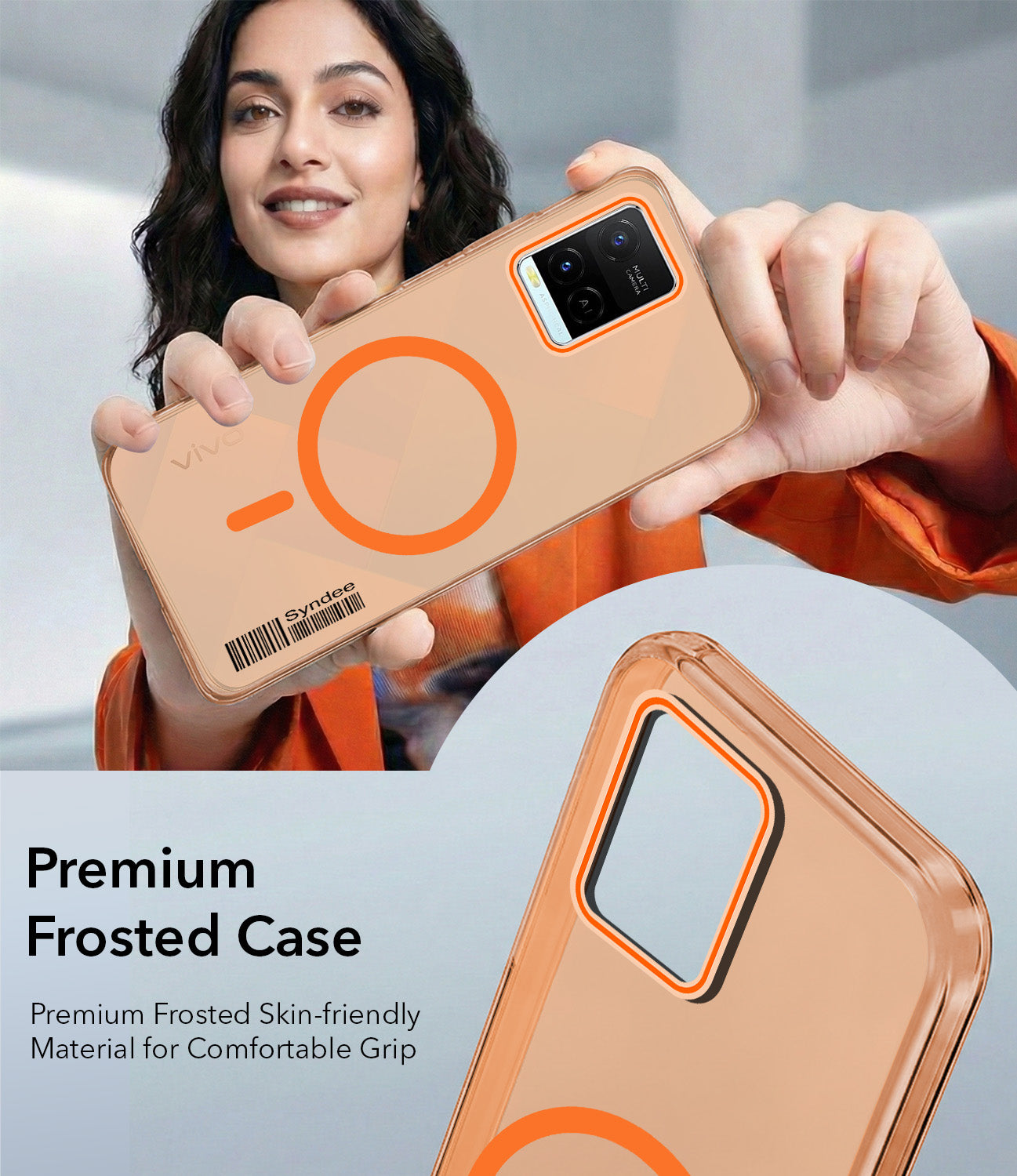 For Vivo Y21 2021 Back Cover Case (Soft Touch | Camera Bump Protection | MagSafe Compatible | Matte Finish)