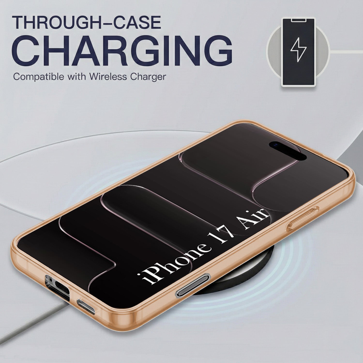 For Apple iPhone 17 Air Back Cover Case Silicone (Slim Paper Thin | Camera Protection Bump | Minimalist Professional | Soft Flexible)