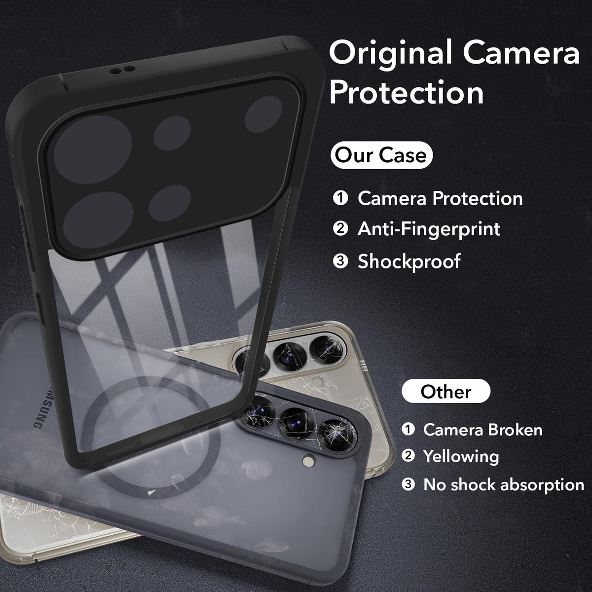 For Vivo V80 5G Back Cover Case Ultra-Hybrid (Lifetime Anti Yellow | Anti Scratch | Crystal Clear Shockproof)