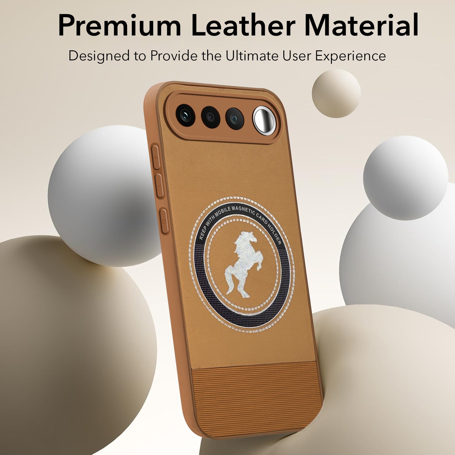 For Realme 16 Back Cover Case PU Leather Finish (Professional Minimalist Texture | MagSafe Compatile | Camera Protection | Sleek Sober Formal)