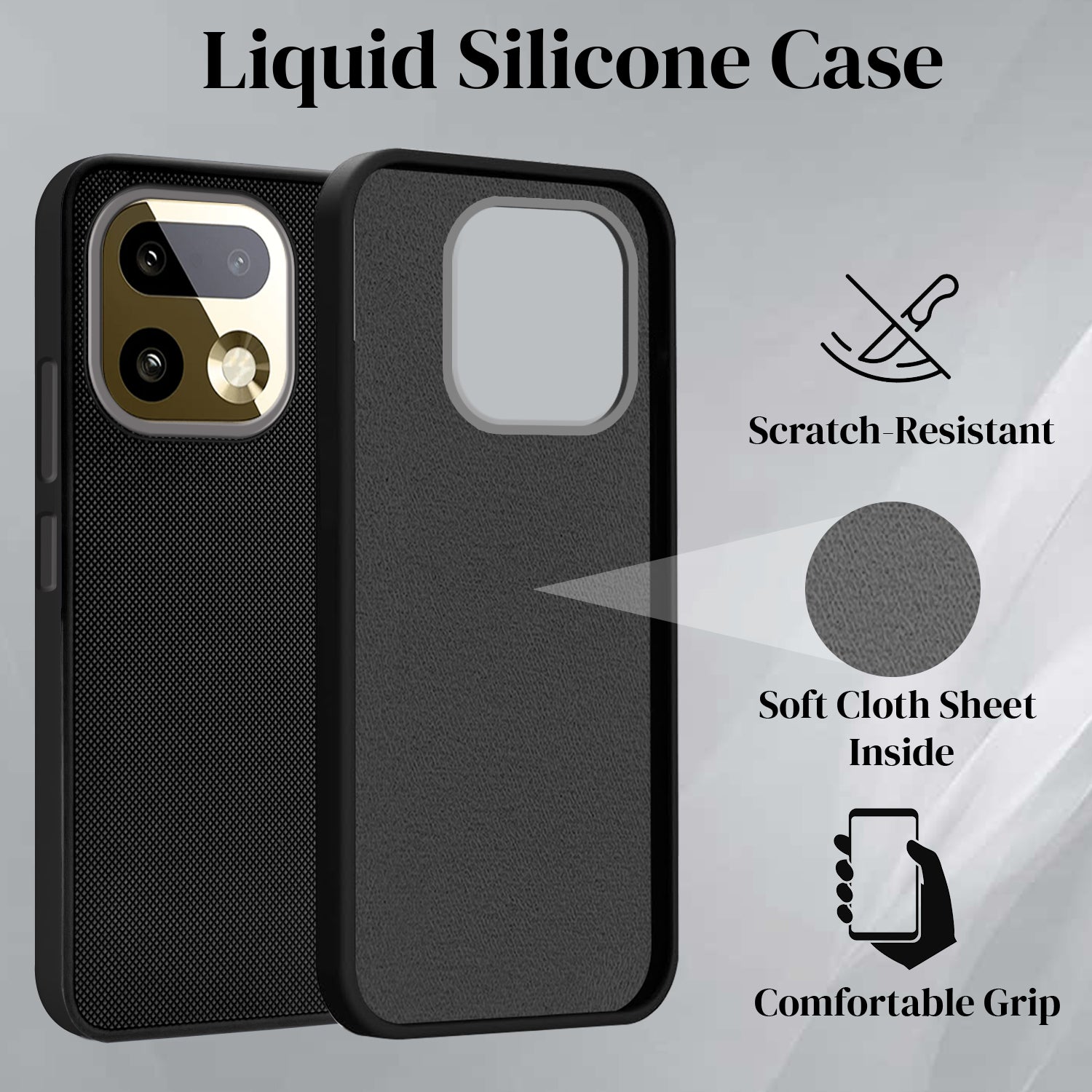 For Realme 16 Pro Plus 5G Back Cover Case Rubberised (Textured Grip Design | Micro-Fiber Cloth Inside | Slim and Light Weight | Soft Touch and Feel)