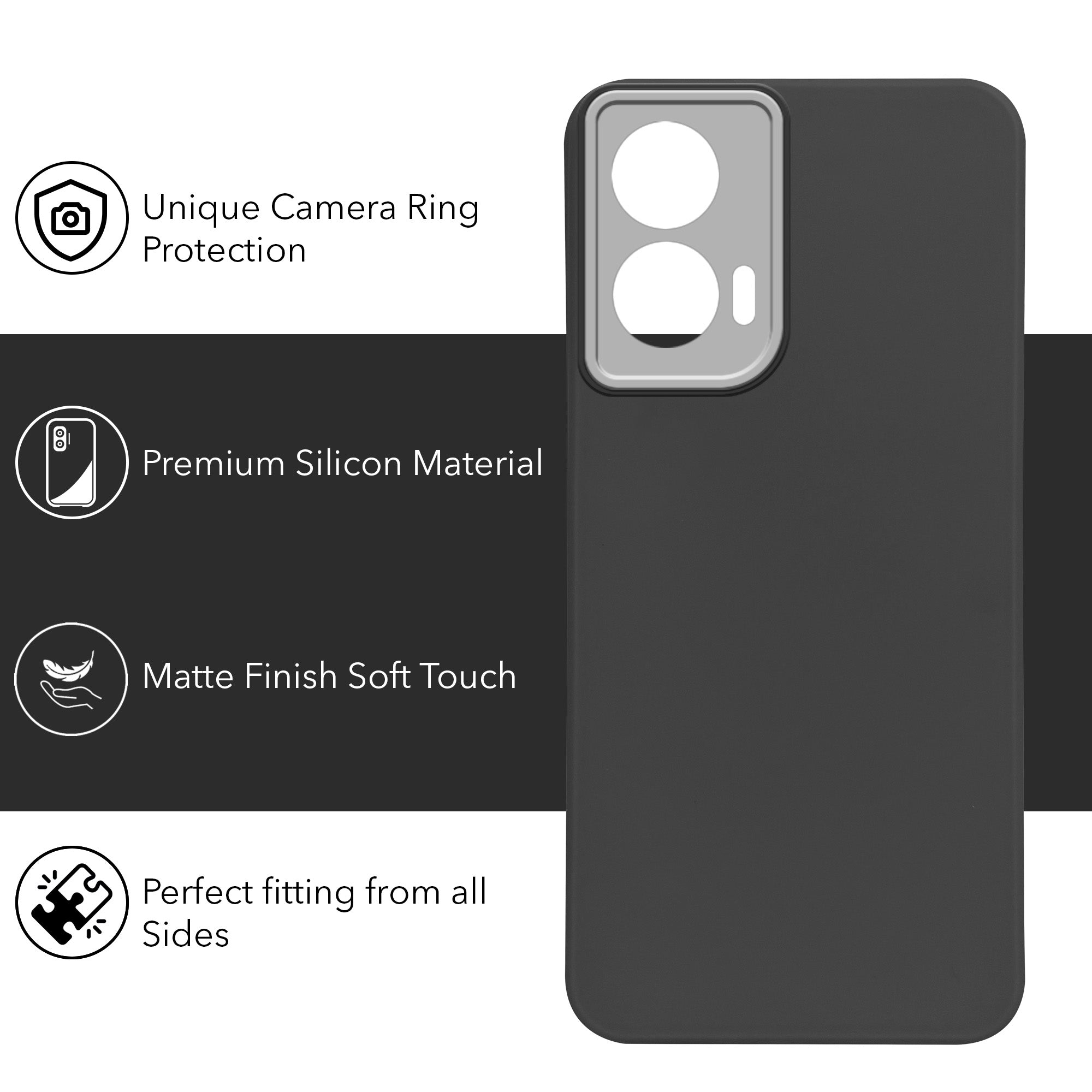 For Motorola Moto Edge 50 Fusion (Dual Color Matte Finish | Full Camera Protection | Sleek and Professional)