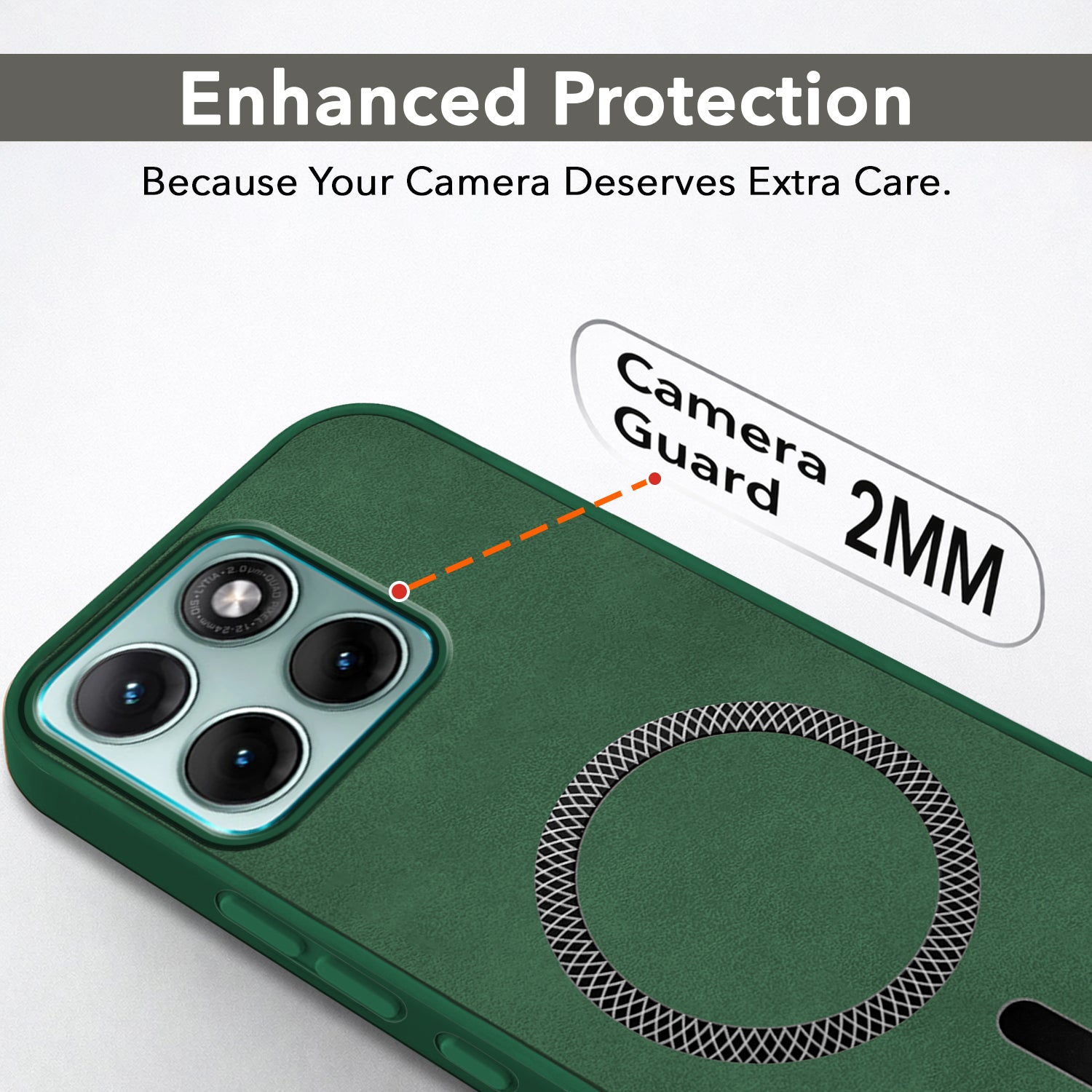 For Motorola Moto Edge 70 Fusion Back Cover Case Leather Finish (MagSafe Compatible Wireless Charging | Soft Touch | Camera Bump Protection)