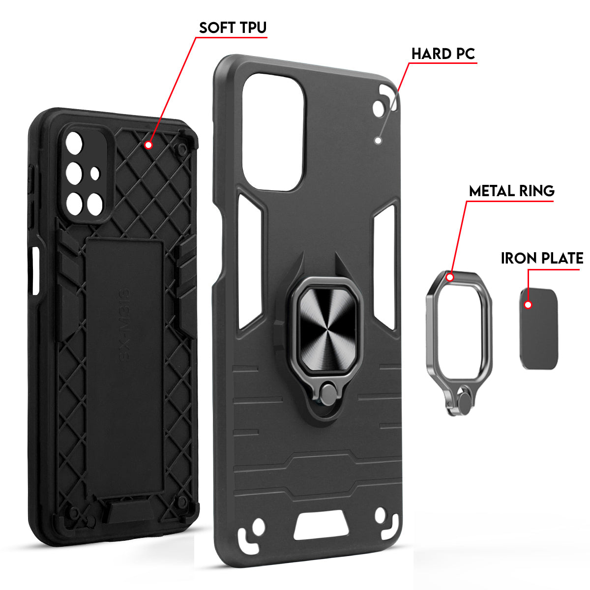 For Realme Narzo 70 Pro Back Cover Case (Shockproof Polycarbonate Dual Layer Hybrid Armor)