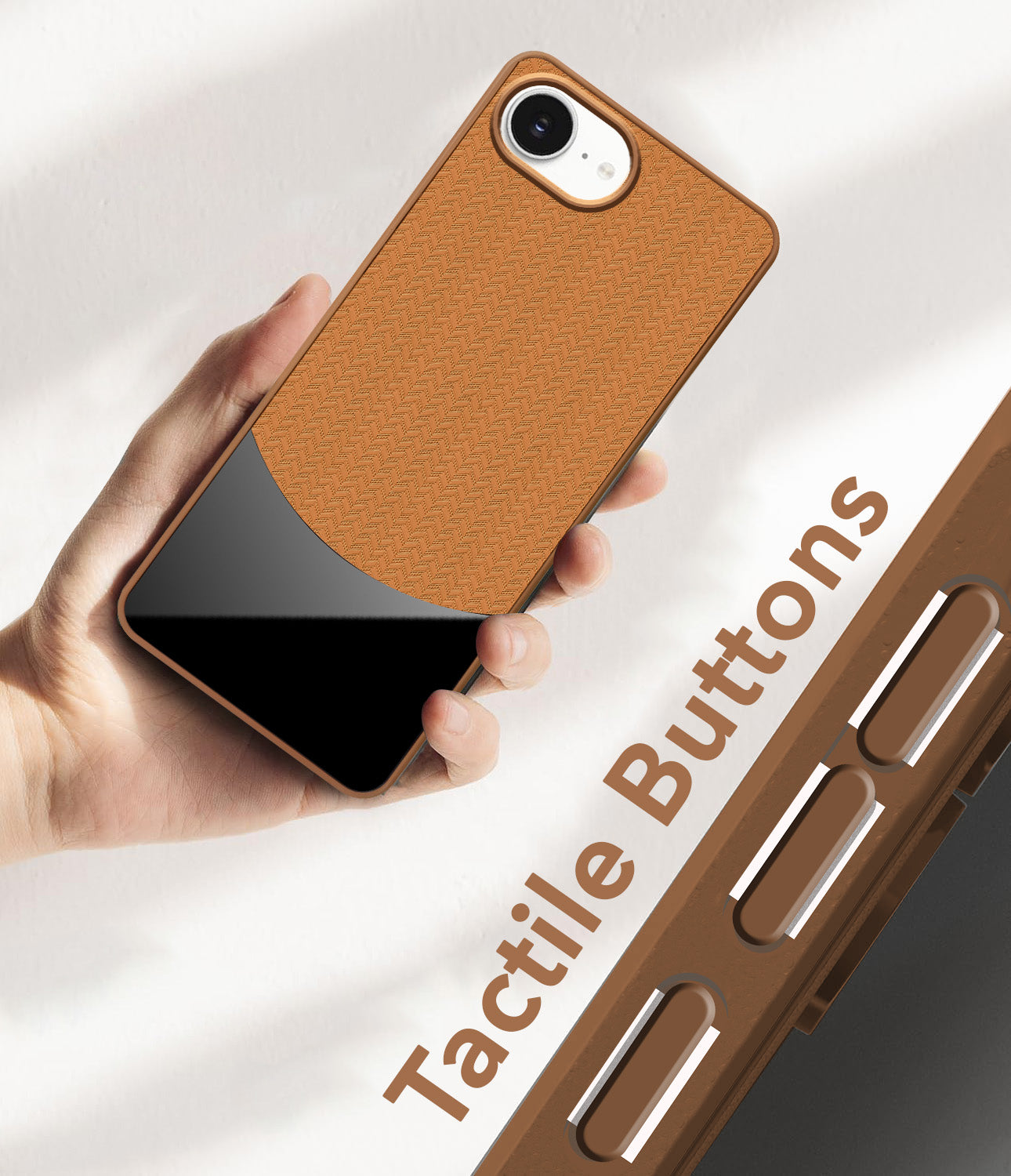 For  Apple iPhone 16e | Apple iPhone 17e Back Cover Case (Elegant PU Leather Finish | Premium Minimalist Professional | Camera Protection Bump)