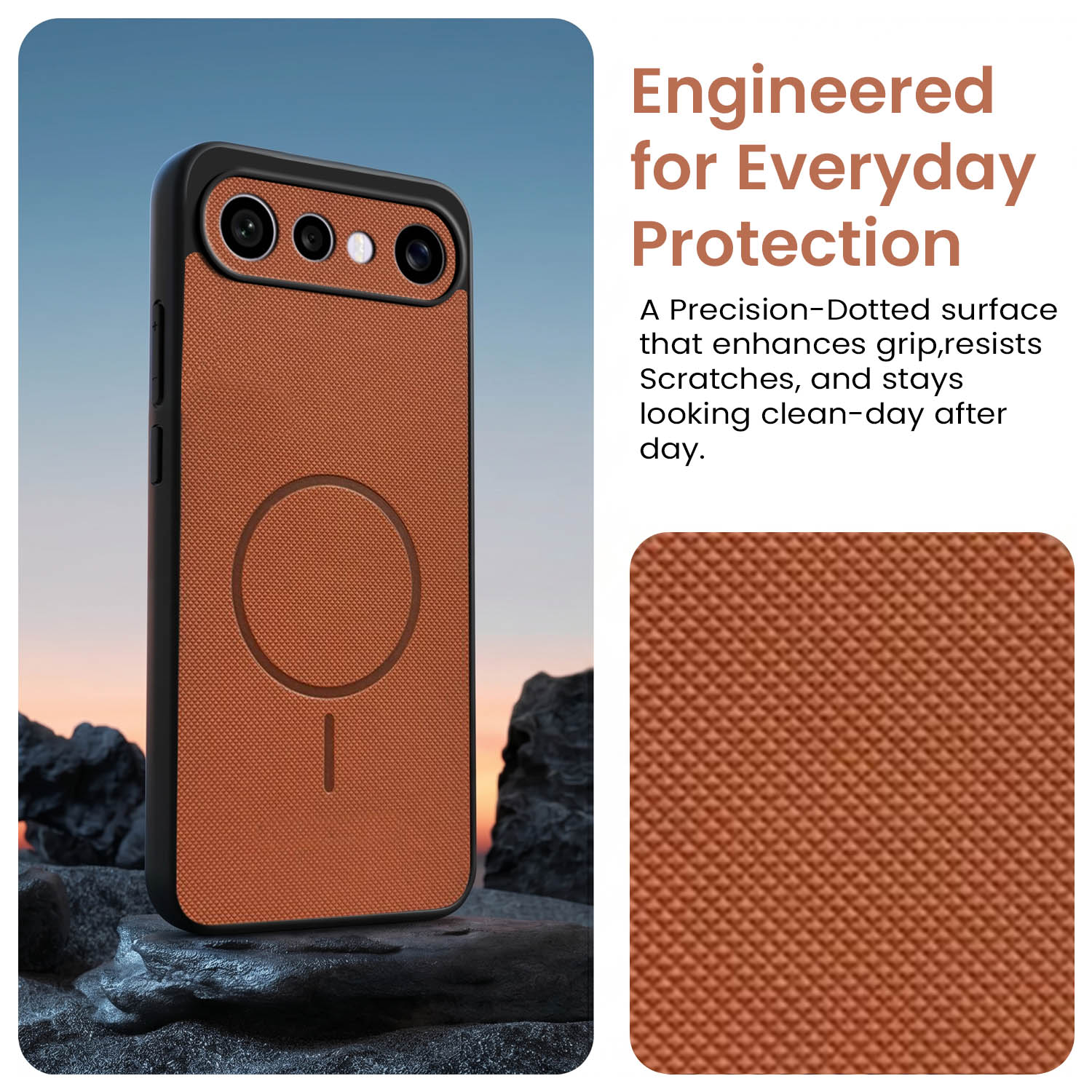For X300 FE Back Cover Case PU Leather (Texture Grip Design | Professional Minimalist | Camera Protection | Soft and Flexible)