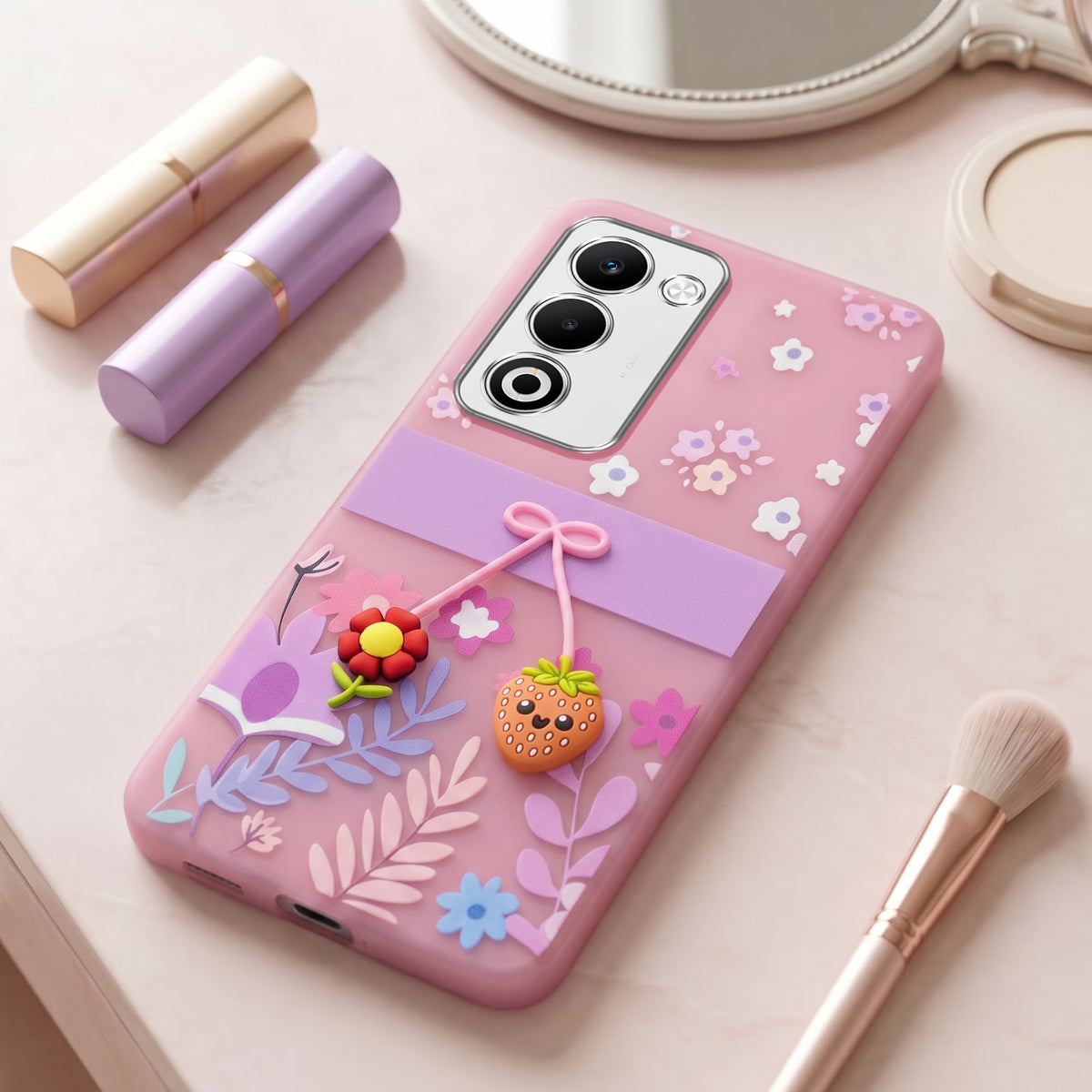 For Oppo A5 5G Back Cover Case (3D Cute Cartoons | Hard Back Side Soft | Matte Premium Finish | HD Printing)