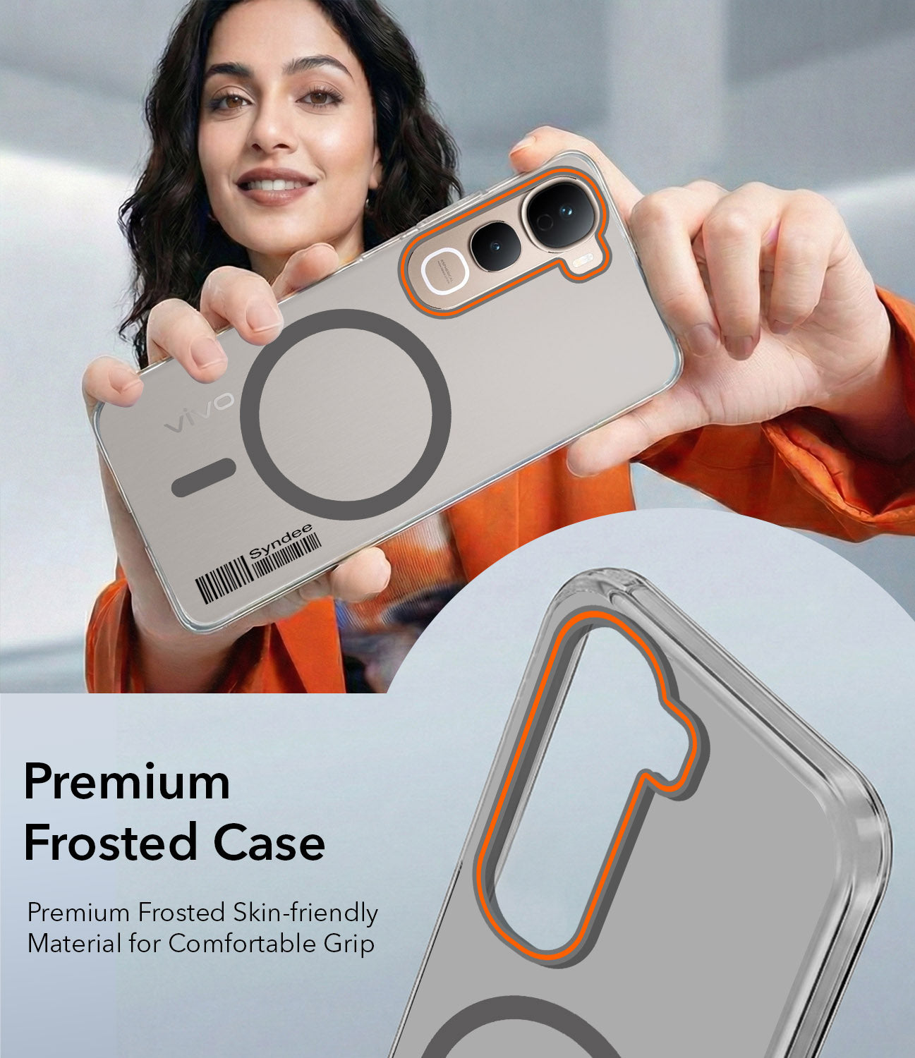 For Vivo Y400 Pro Back Cover Case (Soft Touch | Camera Bump Protection | MagSafe Compatible | Matte Finish)