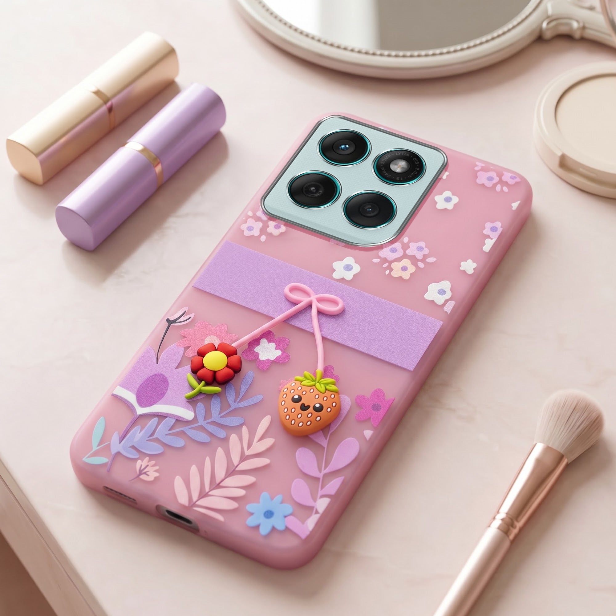 For Motorola Moto Edge 60 Fusion Back Cover Case (3D Cute Cartoons | Hard Back Side Soft | Matte Premium Finish | HD Printing)