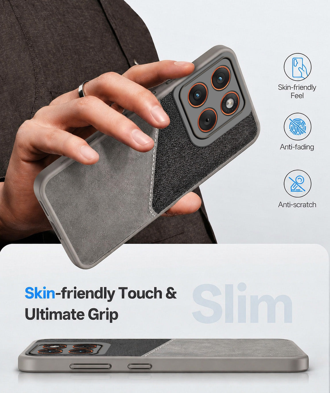 For Motorola Moto Edge 70 Back Cover Case (Dual PU Leather Stitch | Professional Minimalist | Soft and Flexible)