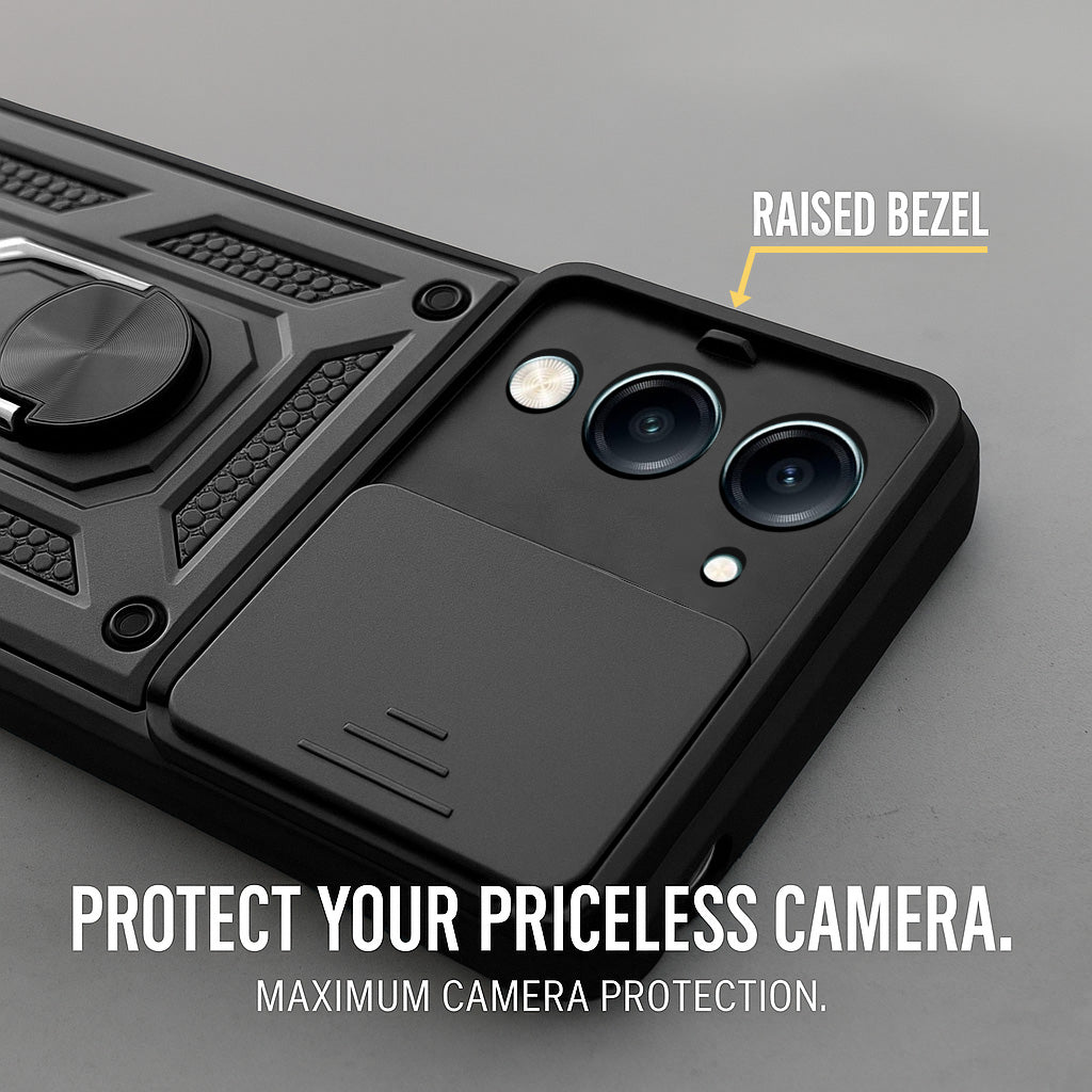 For Vivo iQOO Z10 Lite Back Cover Case (Hybrid Dual Armor Polycarbonate)