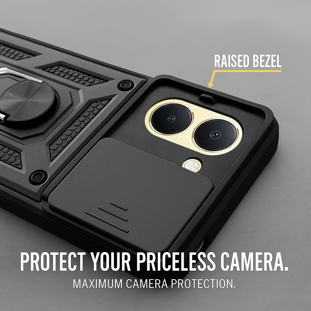 For Vivo Y36 Back Cover Case (Hybrid Dual Armor Polycarbonate)