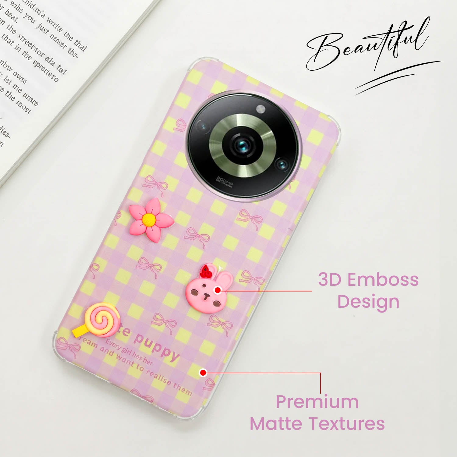 For Realme 11 Pro 5G | Realme 11 Pro Plus 5G Back Cover Case (3D Cute Cartoons | Hard Back Side Soft | Matte Premium Finish | HD Printing)