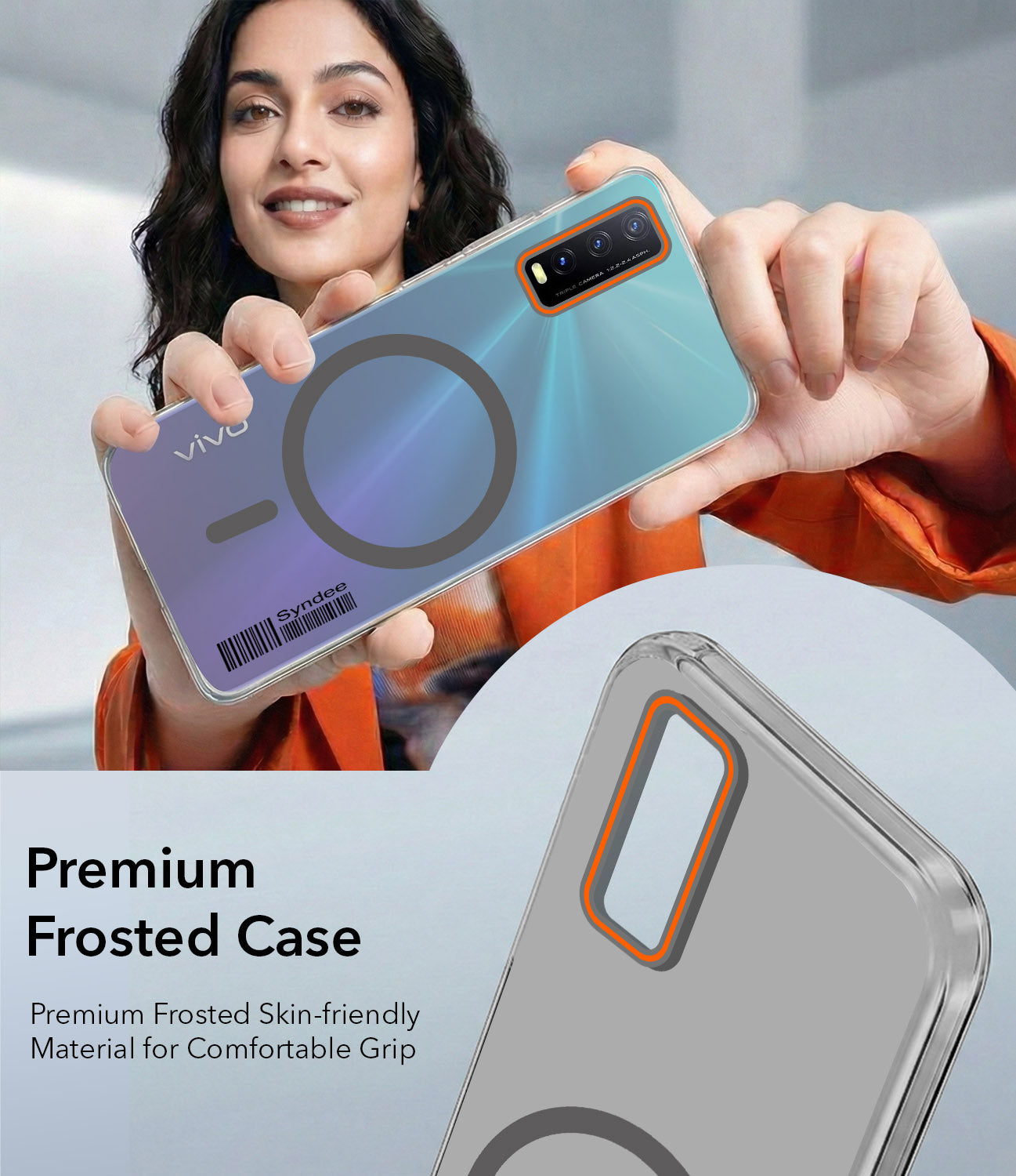 For Vivo Y20 | Y20i Back Cover Case (Soft Touch | Camera Bump Protection | MagSafe Compatible | Matte Finish)