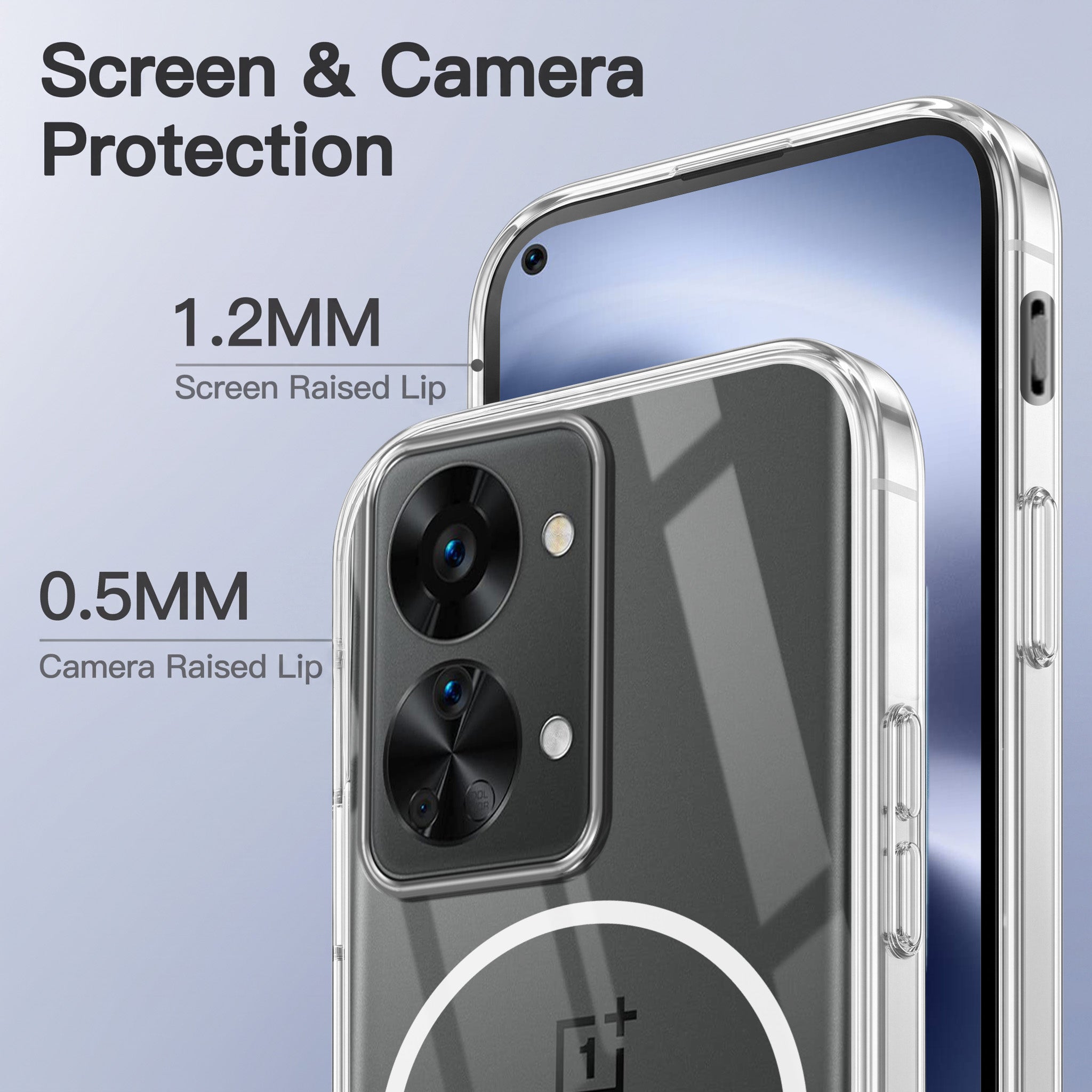 For OnePlus Nord 2T 5G Back Case Cover Crystal Anti Yellow (Unbreakable PC | MagSafe Wireless Charging Support |Camera Protection Bump)