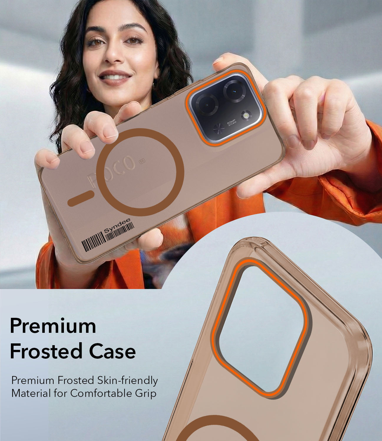 For Poco C85 5G Back Cover Case (Soft Touch | Camera Bump Protection | MagSafe Compatible | Matte Finish)