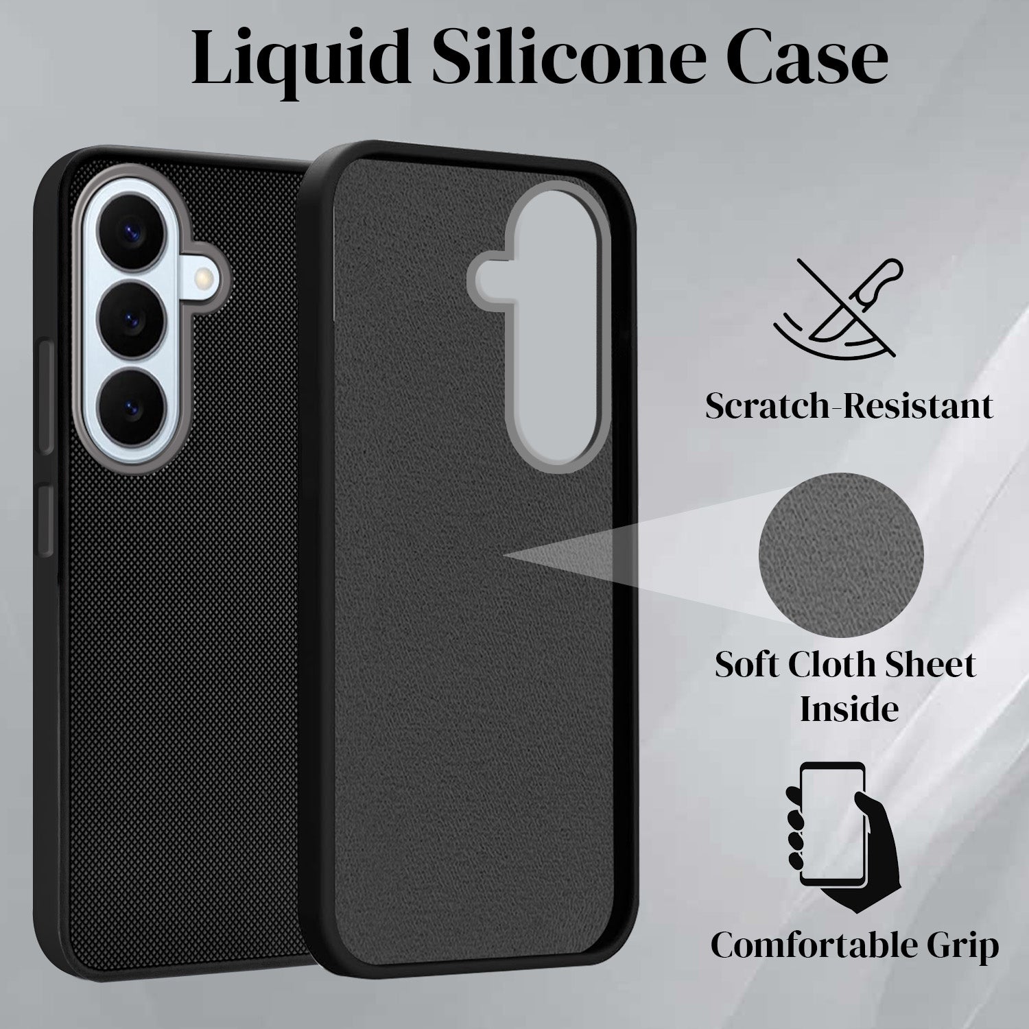 For Samsung Galaxy S26 5G Back Cover Case Rubberised  (Textured Grip Design | Micro-Fiber Cloth Inside | Slim and Light Weight | Soft Touch and Feel)