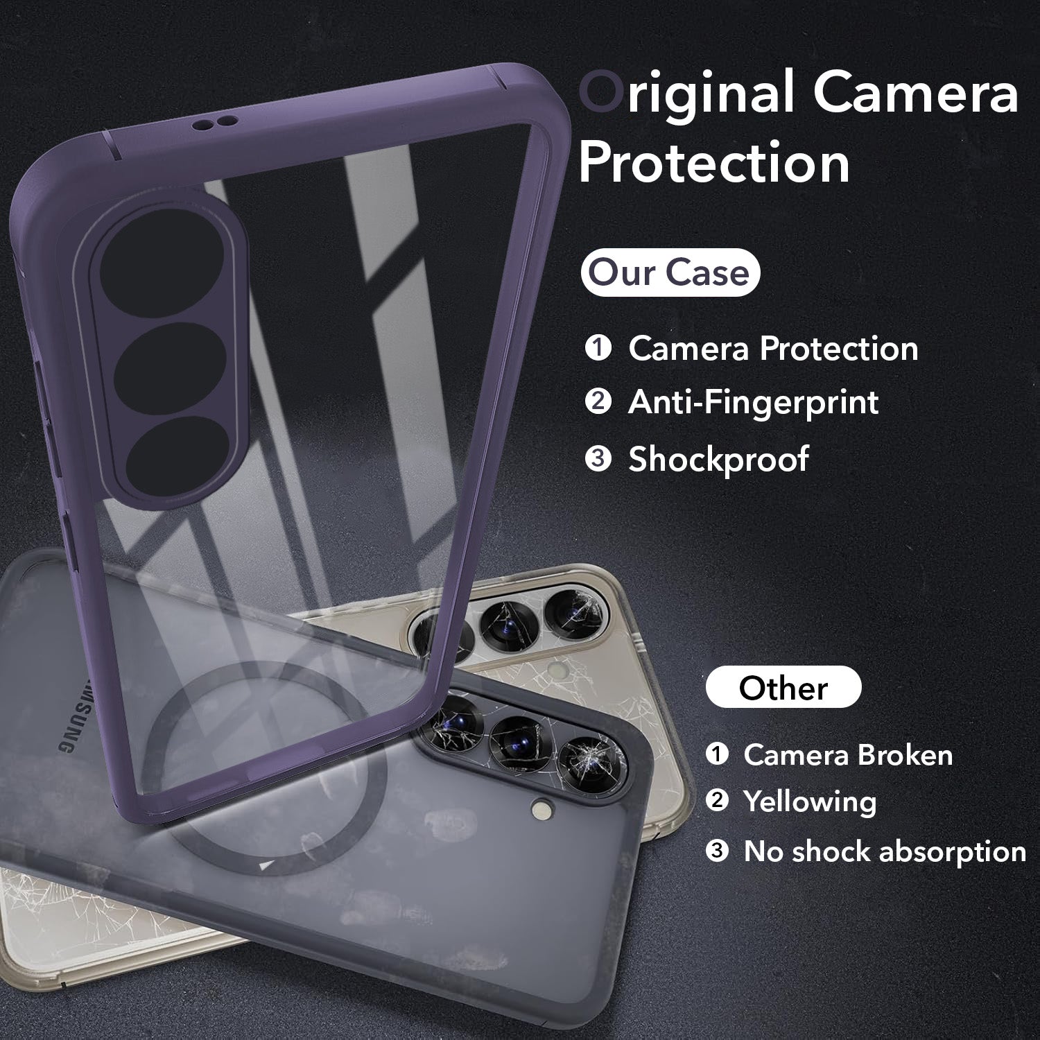 For Vivo V70 FE 5G Back Cover Case Ultra-Hybrid (Lifetime Anti Yellow | Anti Scratch | Crystal Clear Shockproof)