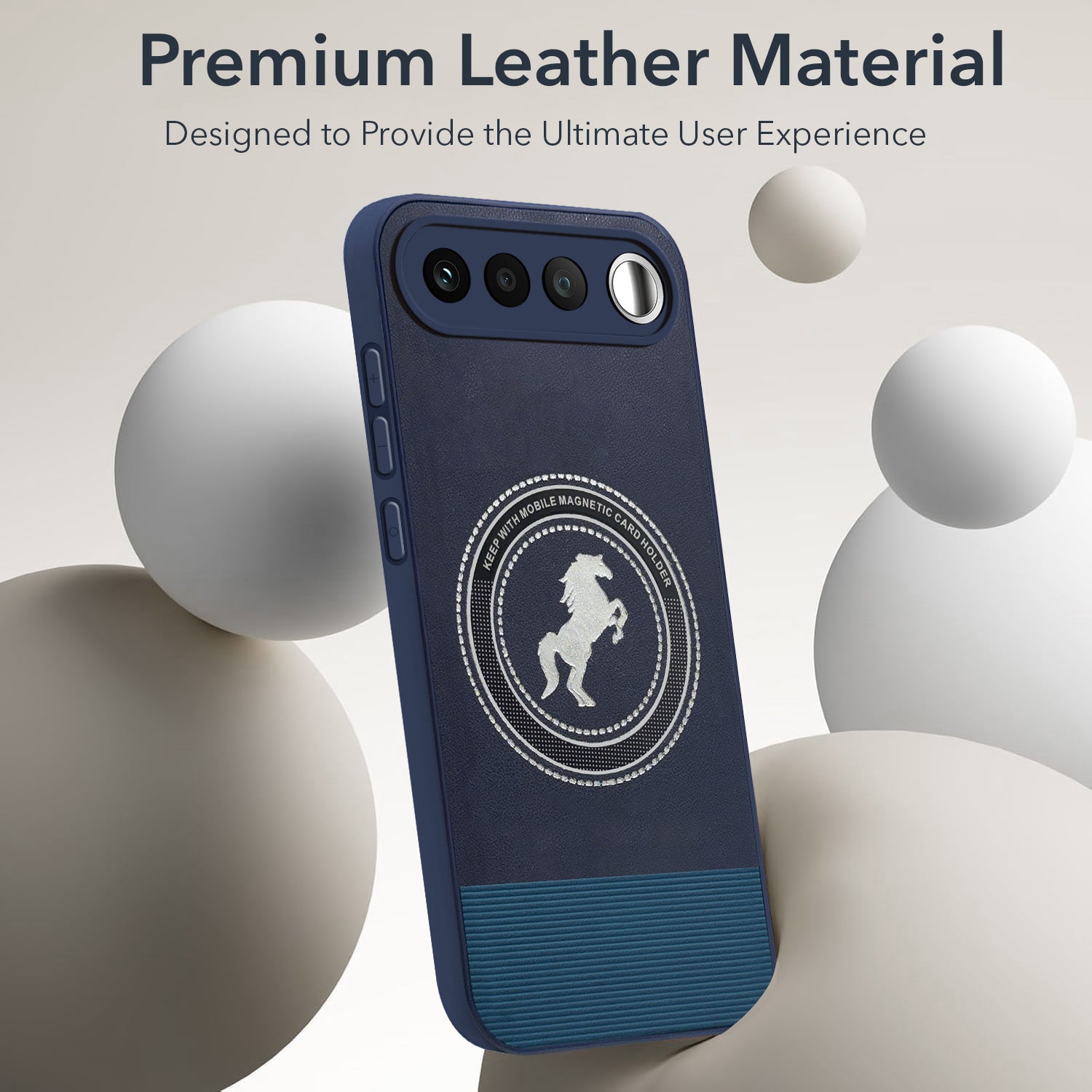 For Realme 16 Back Cover Case PU Leather Finish (Professional Minimalist Texture | MagSafe Compatile | Camera Protection | Sleek Sober Formal)