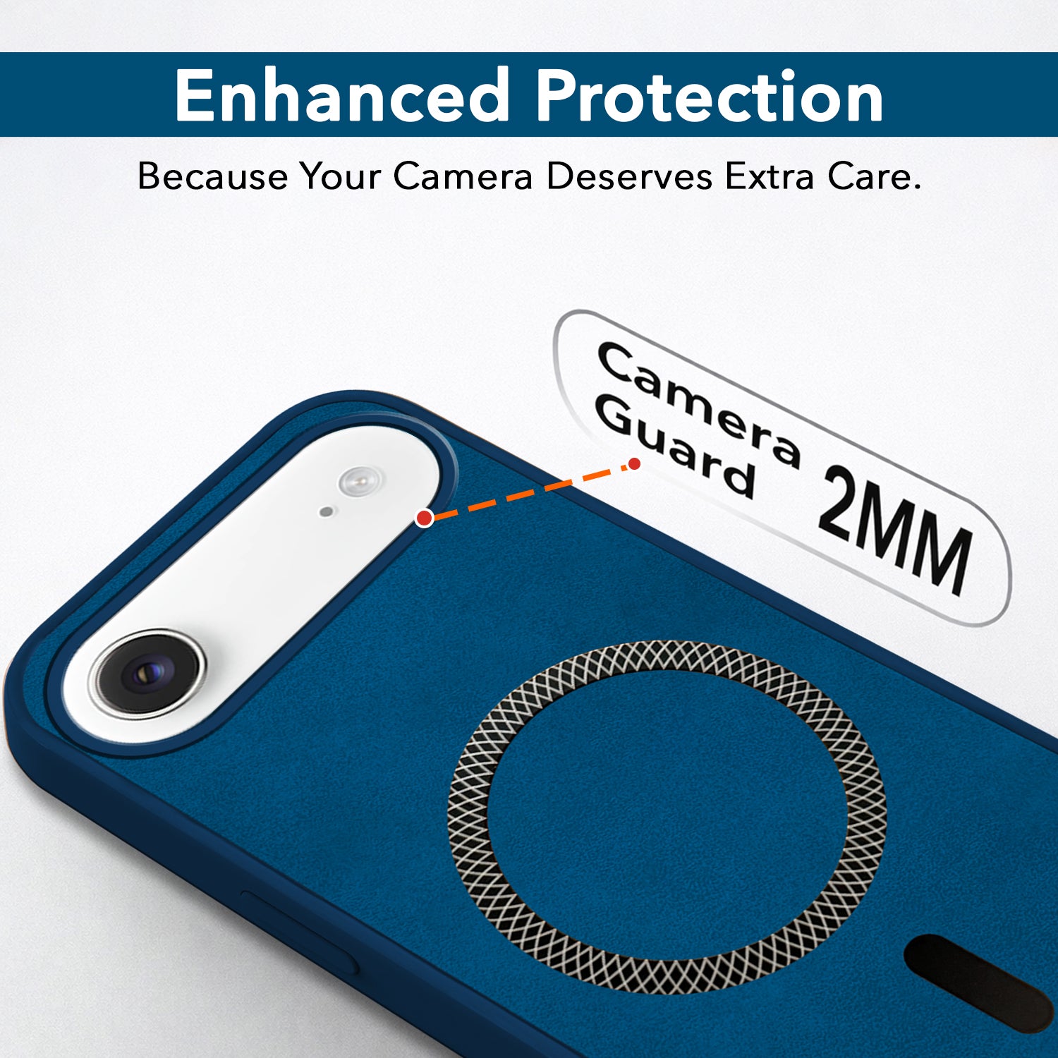 For Apple iPhone 17 Air Back Cover Case Leather Finish (MagSafe Compatible Wireless Charging | Soft Touch | Camera Bump Protection)