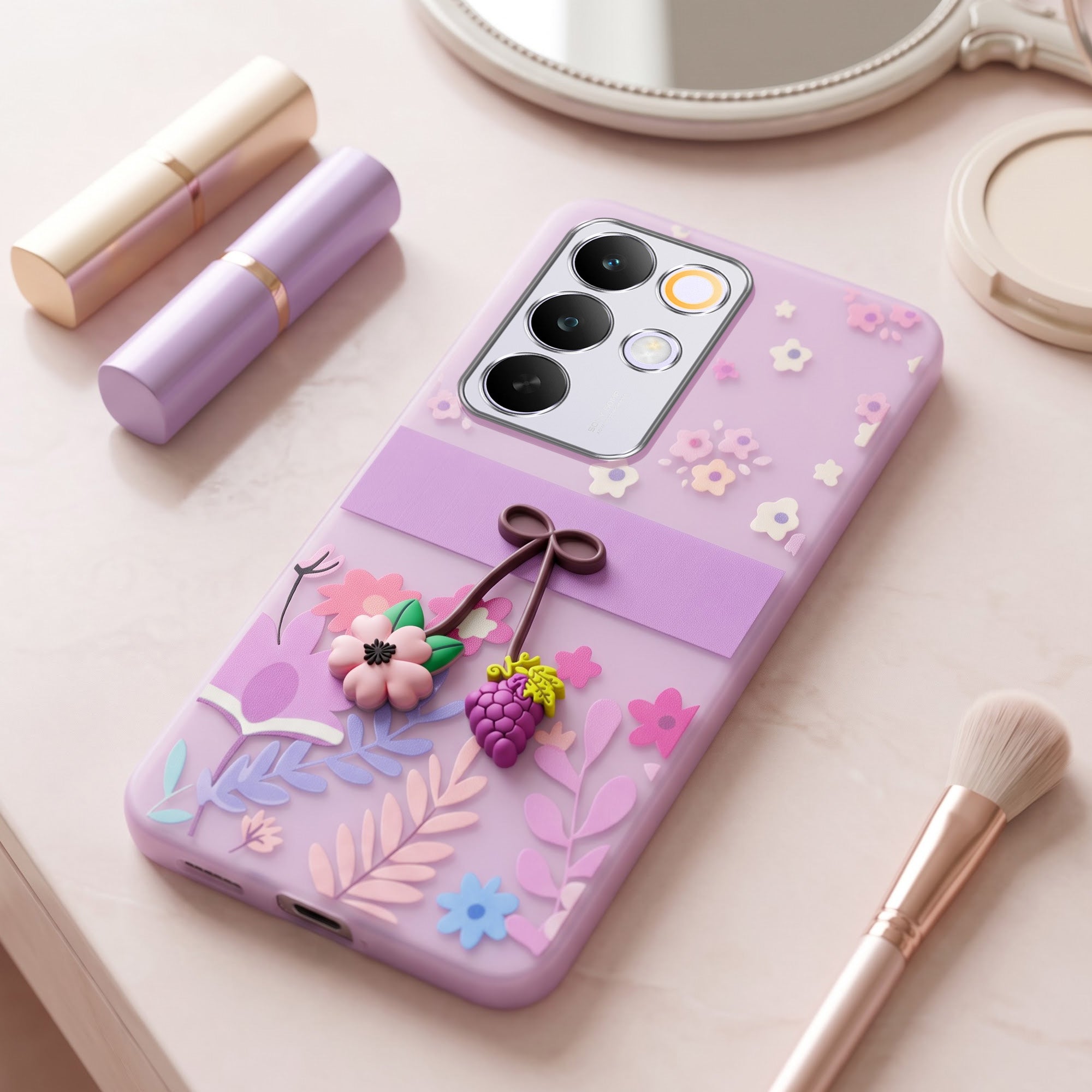 For Realme C85 5G | Realme Narzo 90x Back Cover Case (3D Cute Cartoons | Hard Back Side Soft | atte Premium Finish | HD Printing)