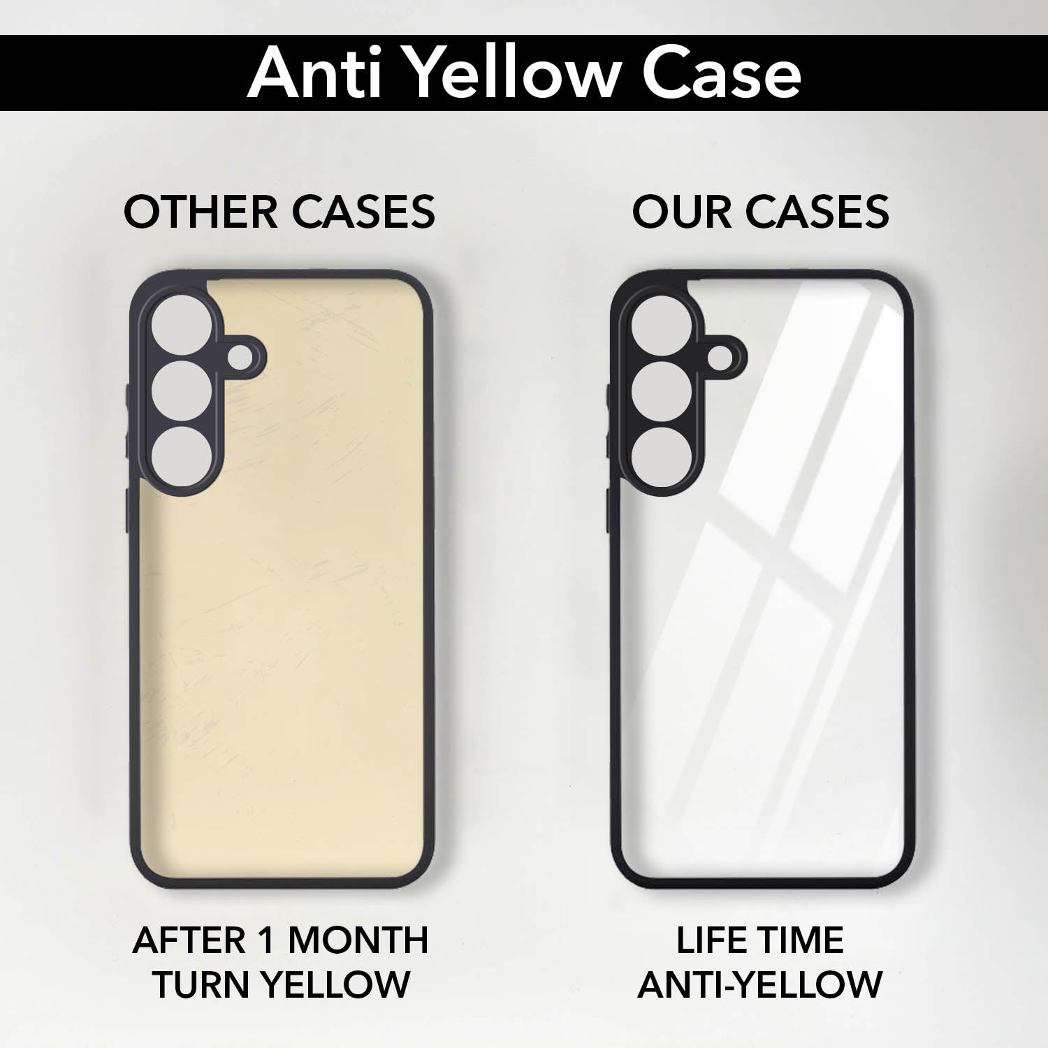 For Samsung Galaxy S25 Back Cover Case (Lifetime Anti Yellow | Anti Scratch | Crystal Clear Shockproof)