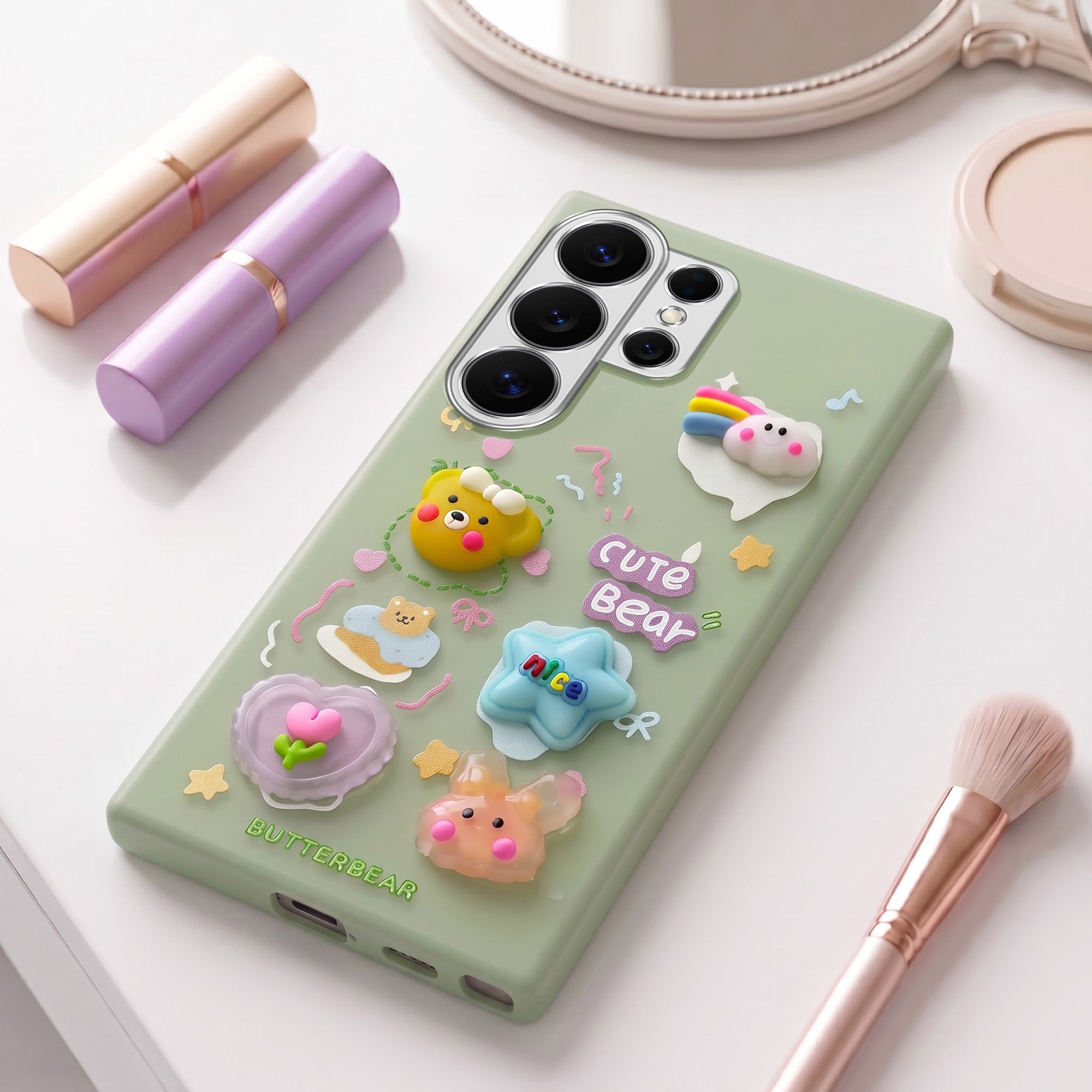For Samsung Galaxy S26 Ultra Back Cover Case (3D Cute Cartoons | Hard Back Side Soft | Matte Premium Finish | HD Printing)