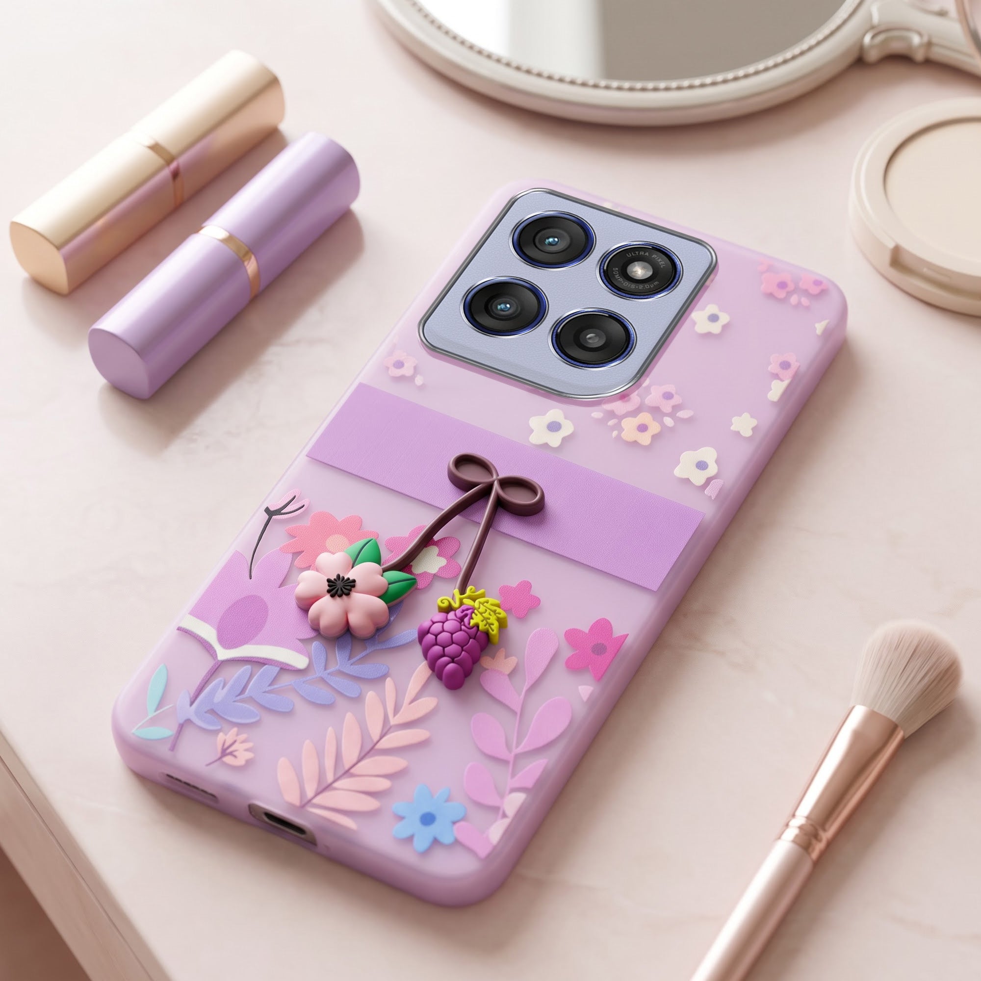 For Motorola Moto Edge 60 Stylus Back Cover Case (3D Cute Cartoons | Hard Back Side Soft | Matte Premium Finish | HD Printing)