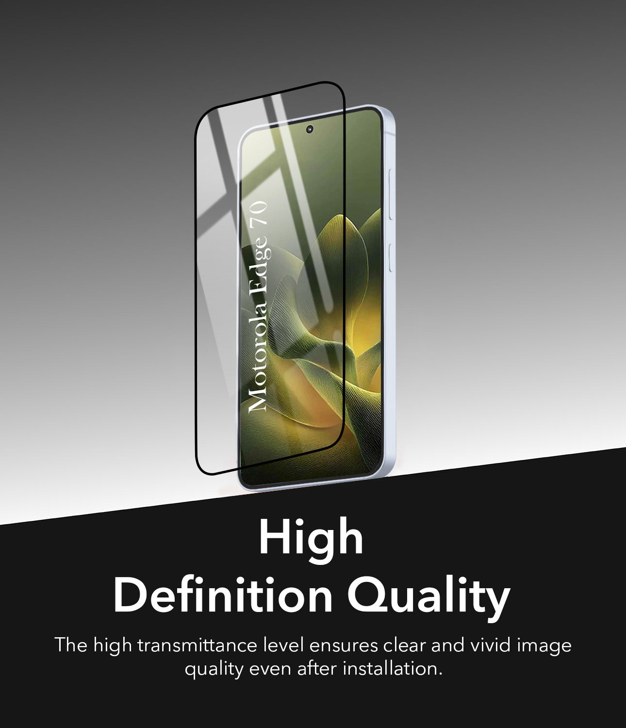 Tempered Glass For Motorola Moto Edge 70 Military-Grade Gorilla Screen Protector With Installation Kit | Shatterproof, Full Coverage, HD Clear, Scratch Resistant (Pack of 1)