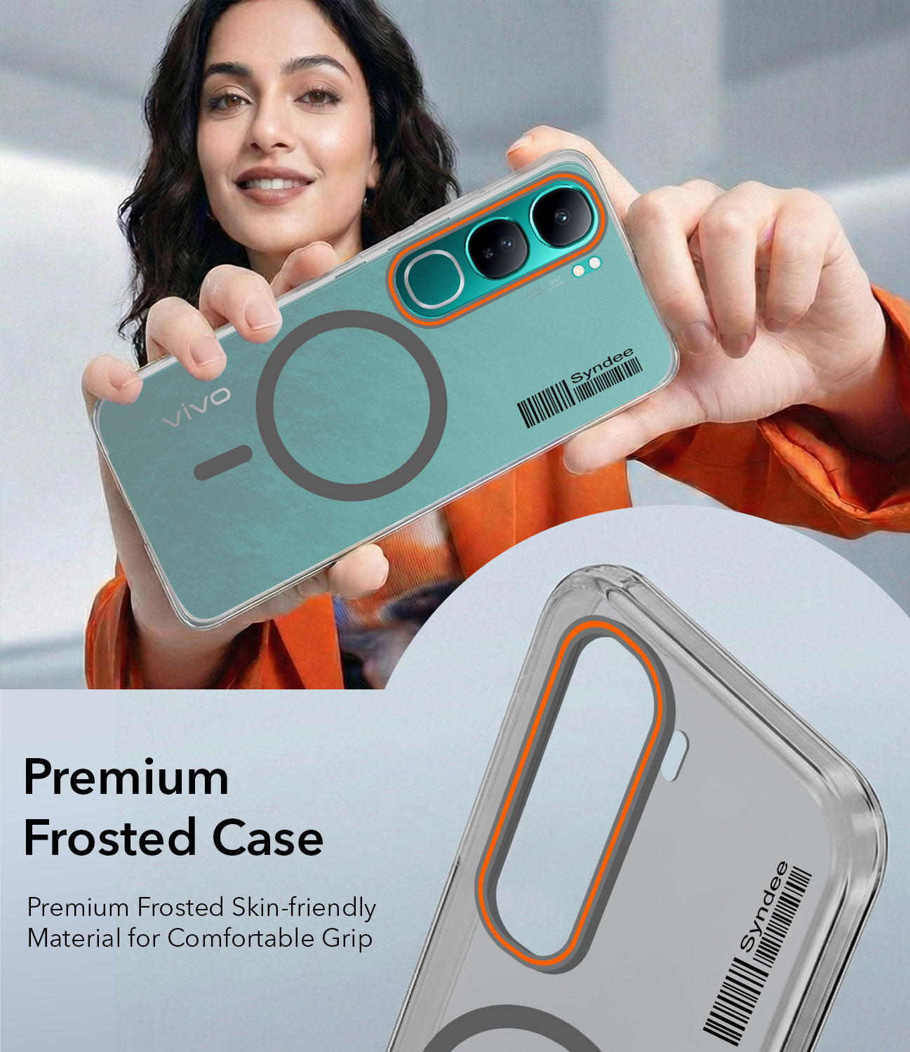 For Vivo Y300 Back Cover Case (Soft Touch | Camera Bump Protection | MagSafe Compatible | Matte Finish)