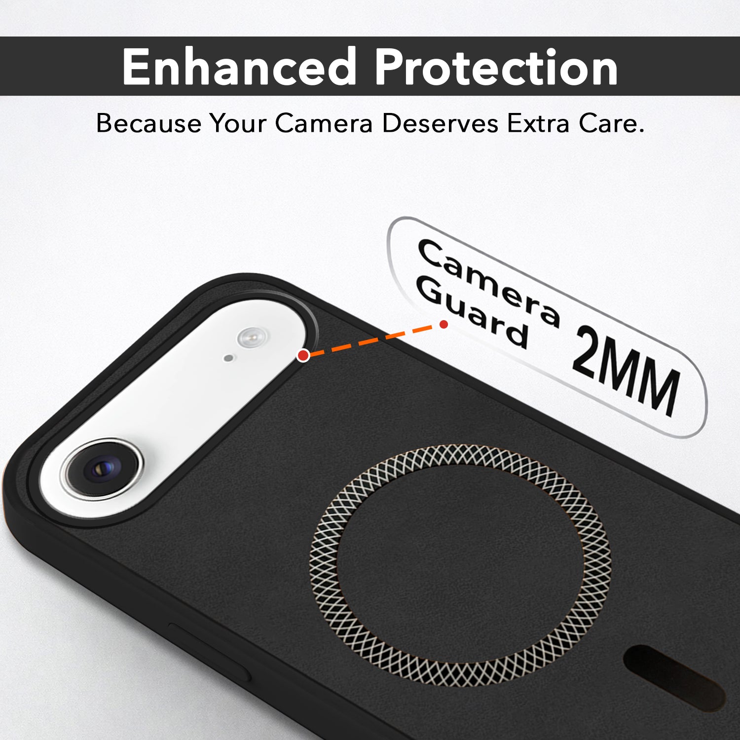 For Apple iPhone 17 Air Back Cover Case Leather Finish (MagSafe Compatible Wireless Charging | Soft Touch | Camera Bump Protection)