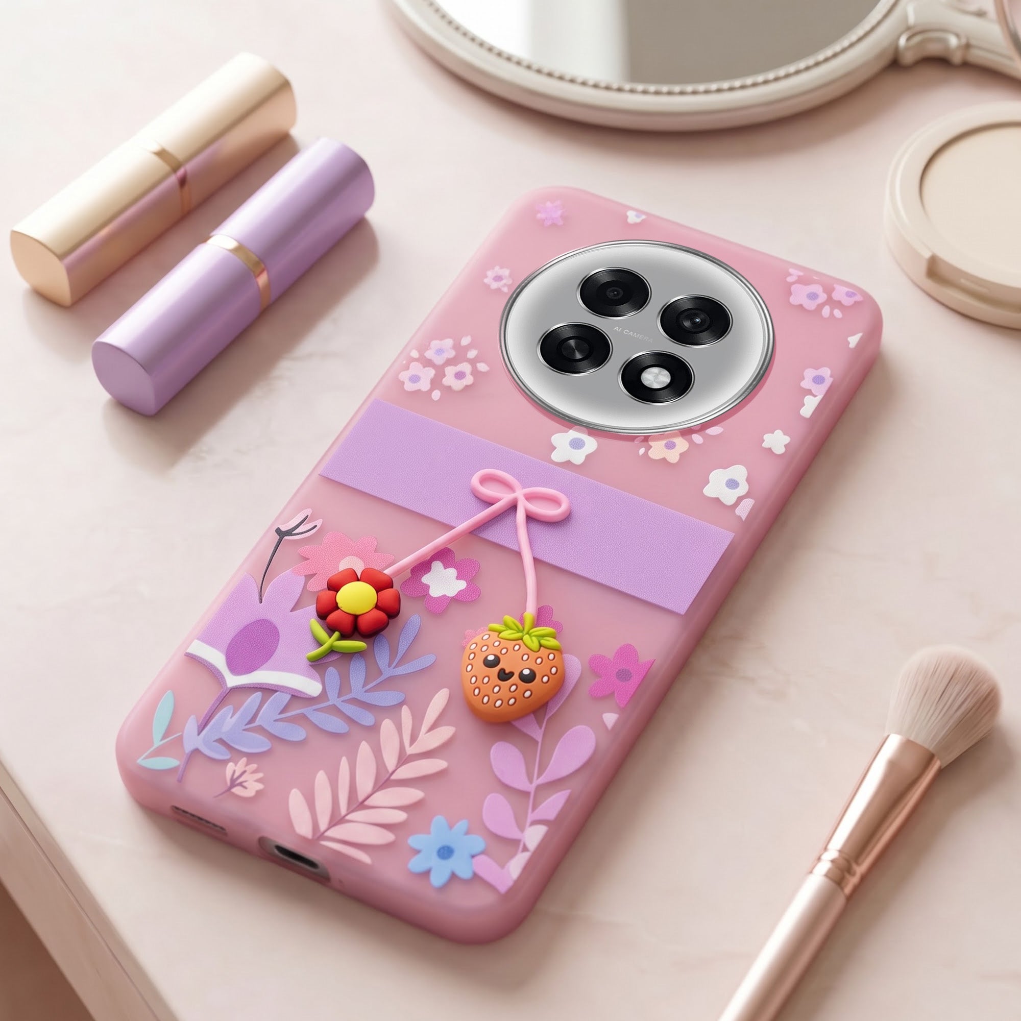 For Oppo F31 Pro Plus Back Cover Case (3D Cute Cartoons | Hard Back Side Soft | Matte Premium Finish | HD Printing)