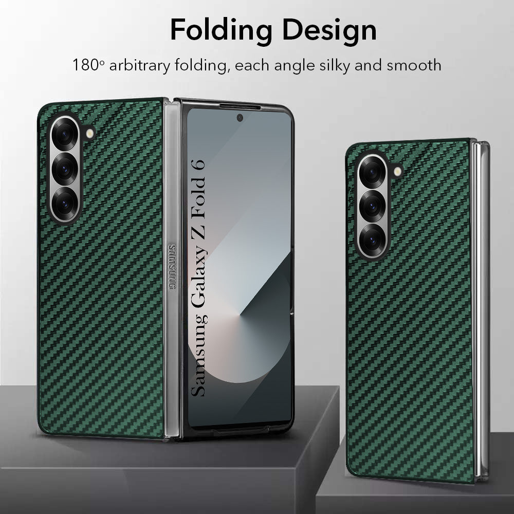 For Samsung Galaxy Z Fold 6 5G Back Flip Case Cover (Craft Printed Design | Hybrid Texture | Inside Microfiber Cloth)
