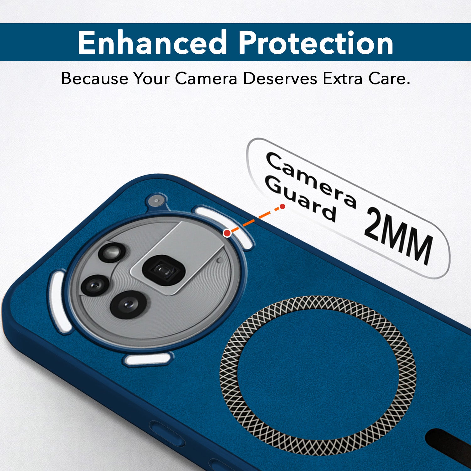For Nothing Phone 3A Pro 5G Back Cover Case Leather Finish (MagSafe Compatible Wireless Charging | Soft Touch | Camera Bump Protection)