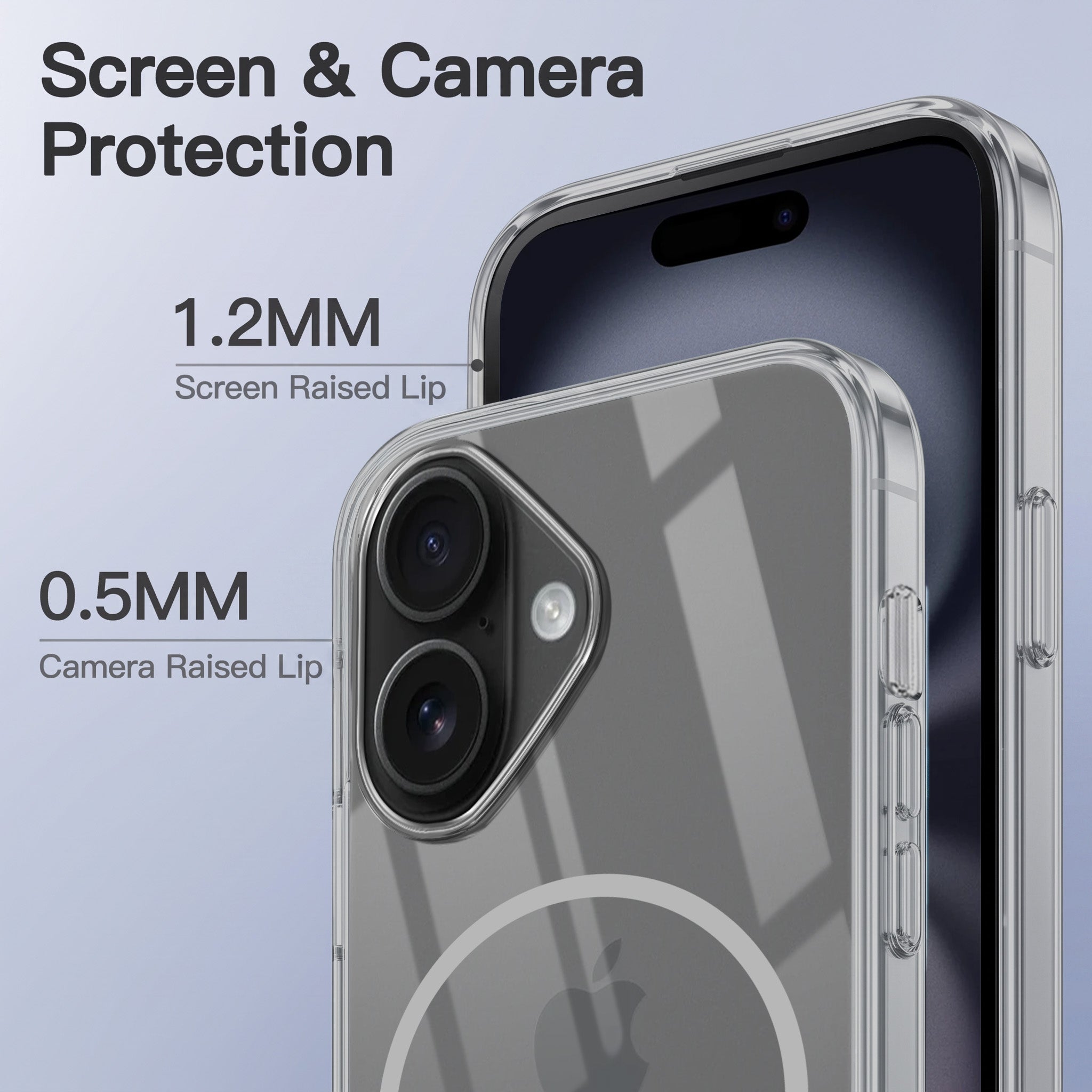 For Apple iPhone 16 Back Case Cover Crystal Anti Yellow (Unbreakable PC | MagSafe Wireless Charging Support |Camera Protection Bump)