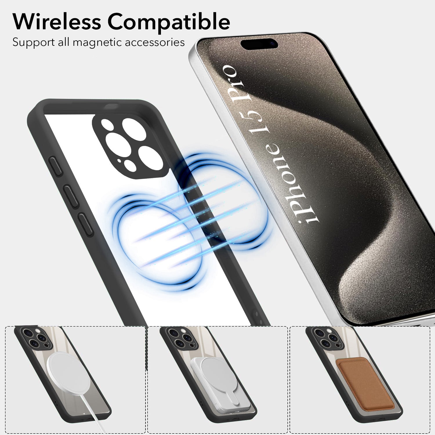 For Apple iPhone 15 Pro Back Cover Case Ultra-Hybrid (Lifetime Anti Yellow | Anti Scratch | Crystal Clear Shockproof)