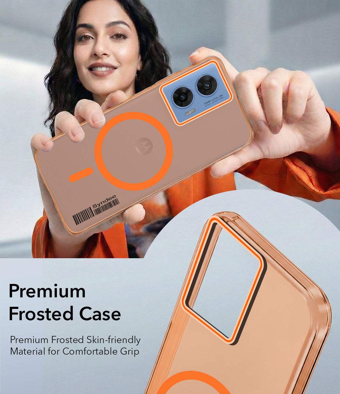 For Motorola Moto G96 Back Cover Case (Soft Touch | Camera Bump Protection | MagSafe Compatible | Matte Finish)